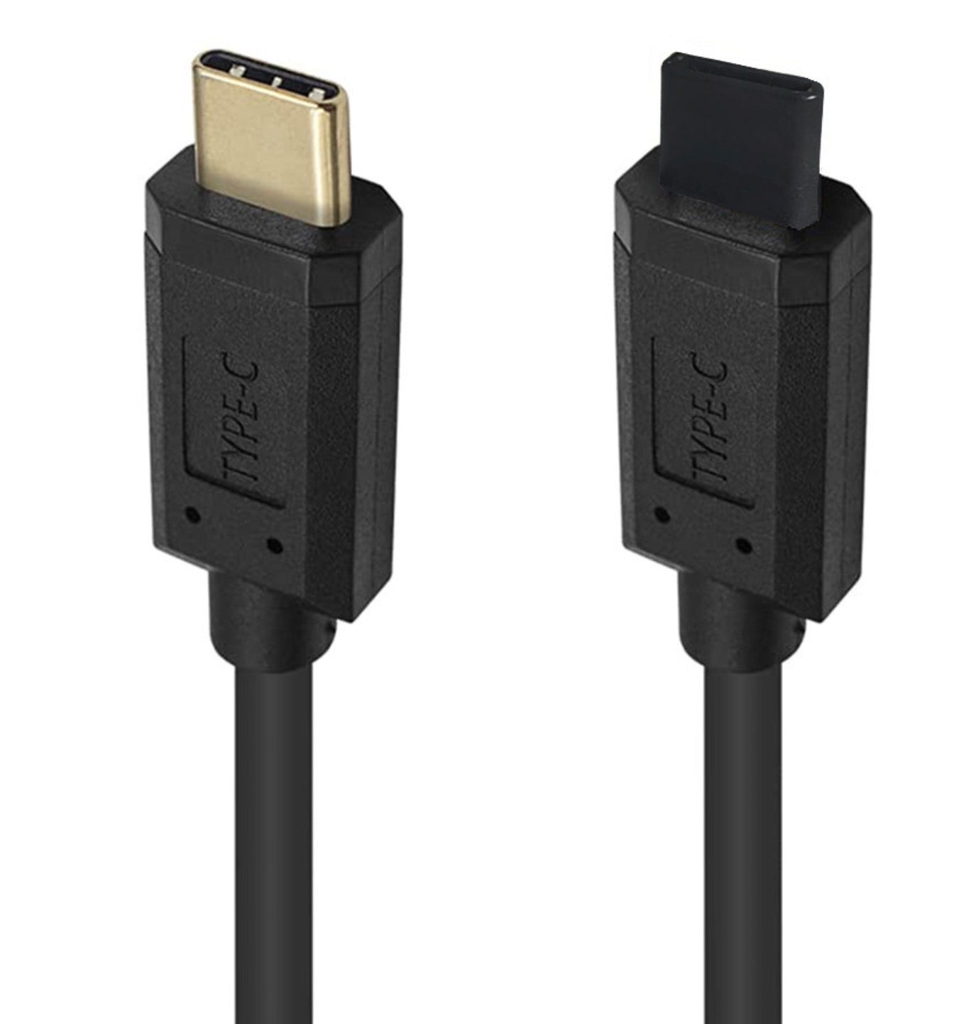 A black USB-C male to male test cable with anti-scratch connector.
