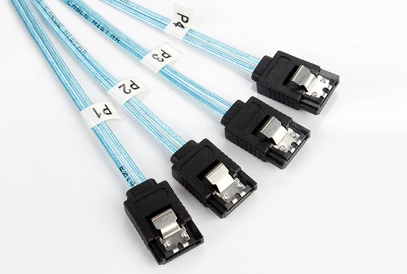 Mini SAS SFF-8643 to 4 x SATA 7-pin Forward Breakout Cable For RAID Card Controller