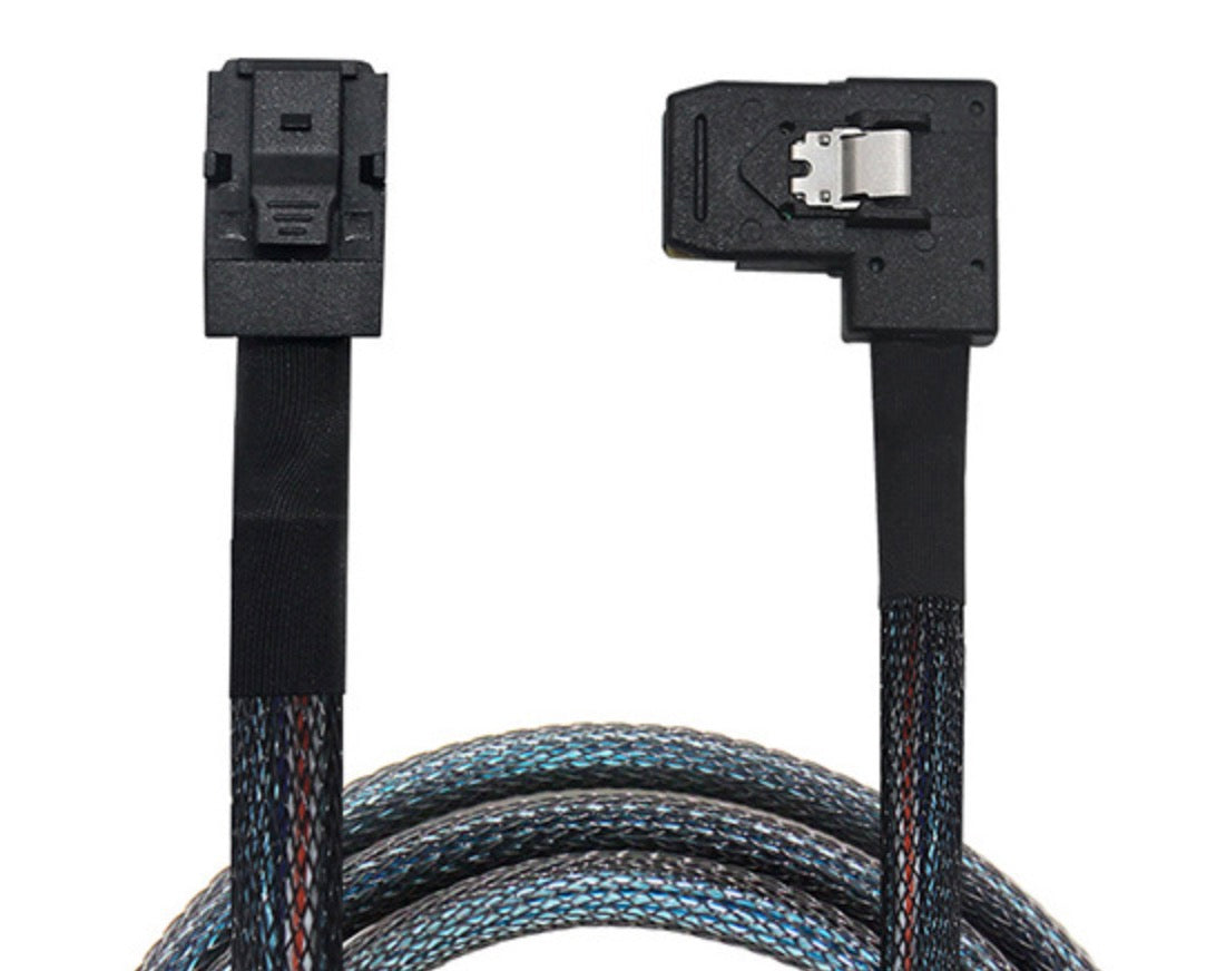 SFF-8643 Mini HD to 6GB SFF-8087 Angled Mini SAS Server Cable for Internal Hosts