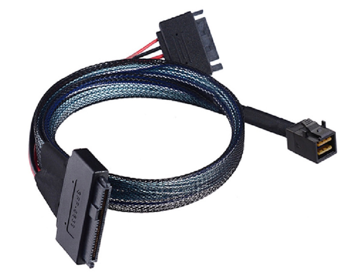 Mini SAS SFF-8643 to U.2 SFF-8639 U2 NVME SSD Data Cable 12Gbps 0.8m