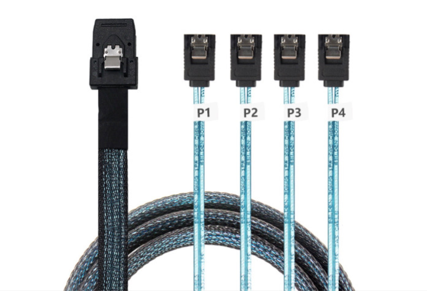 Internal Mini-SAS 36Pin SFF-8087 to 4 x SATA 7Pin Data Cable
