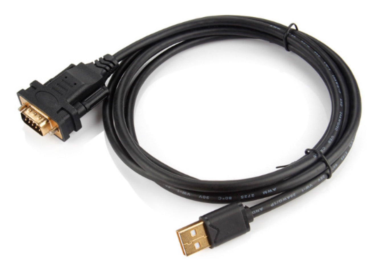 USB 2.0 A Male to DB9 RS232 Male Serial Cable with FTDL Chipset