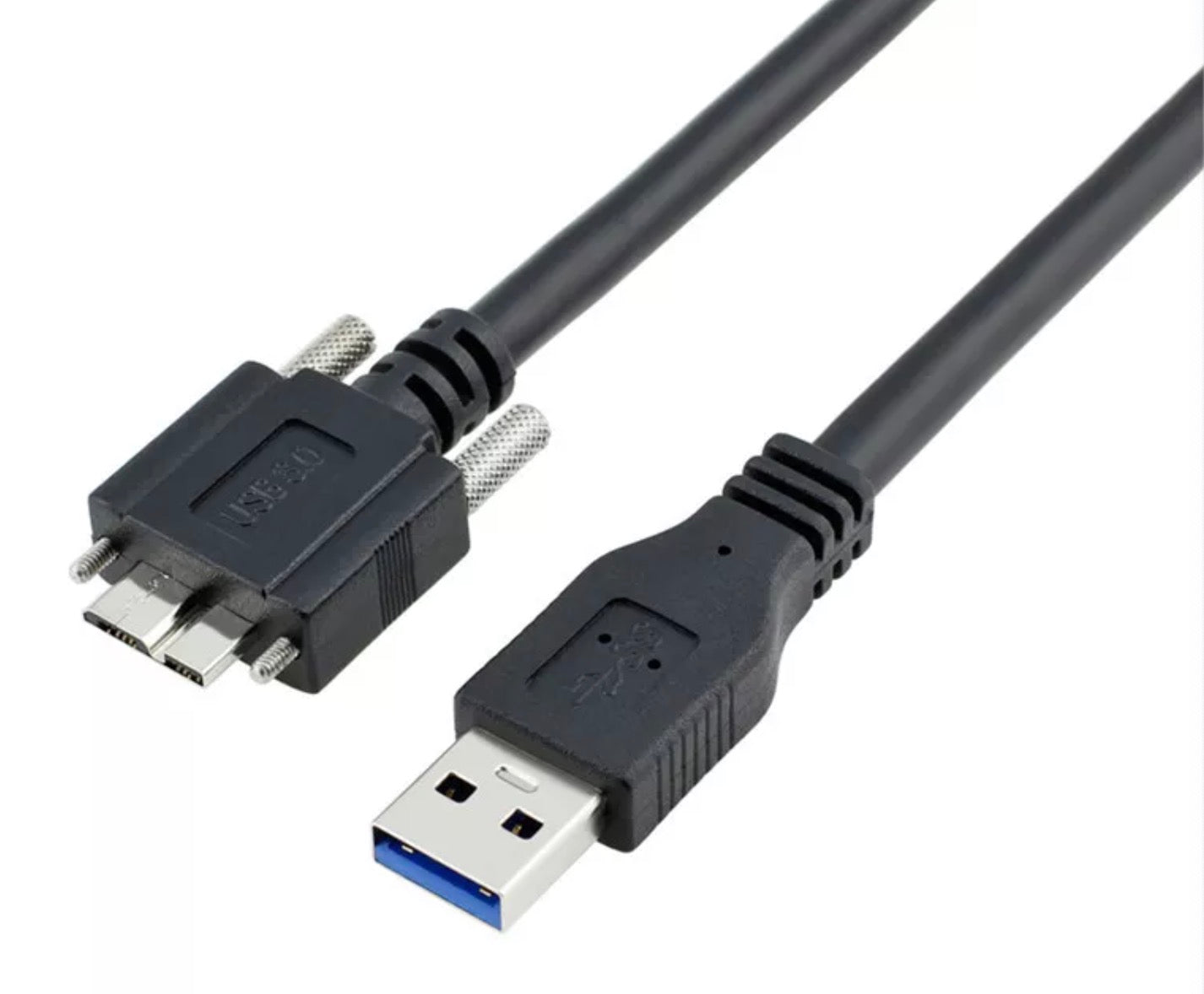 USB 3.0 A Male to USB Micro B Cable With Locking Screws 5Gbps