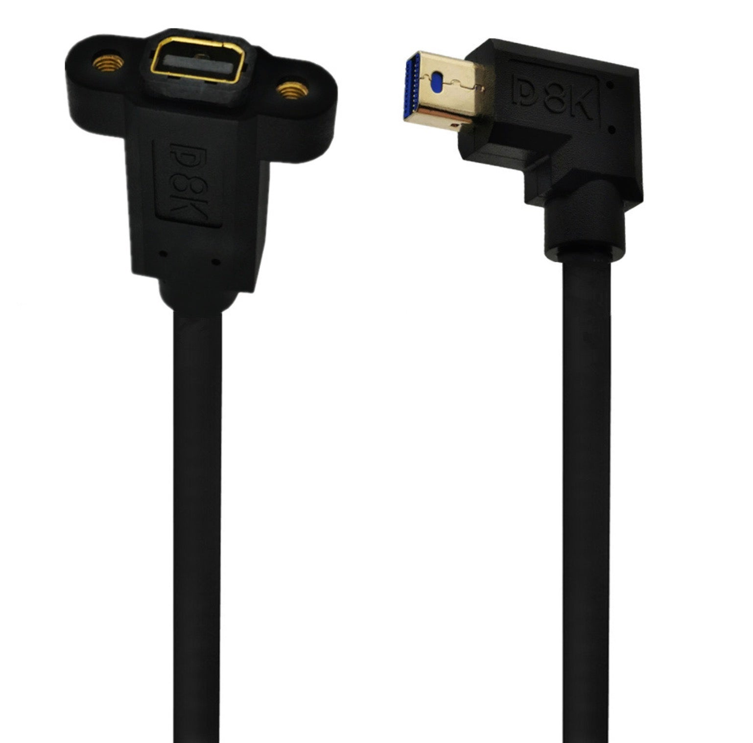 Mini DisplayPort 1.4 8K Male to Female Panel Mount Extension Cable - 0.3m