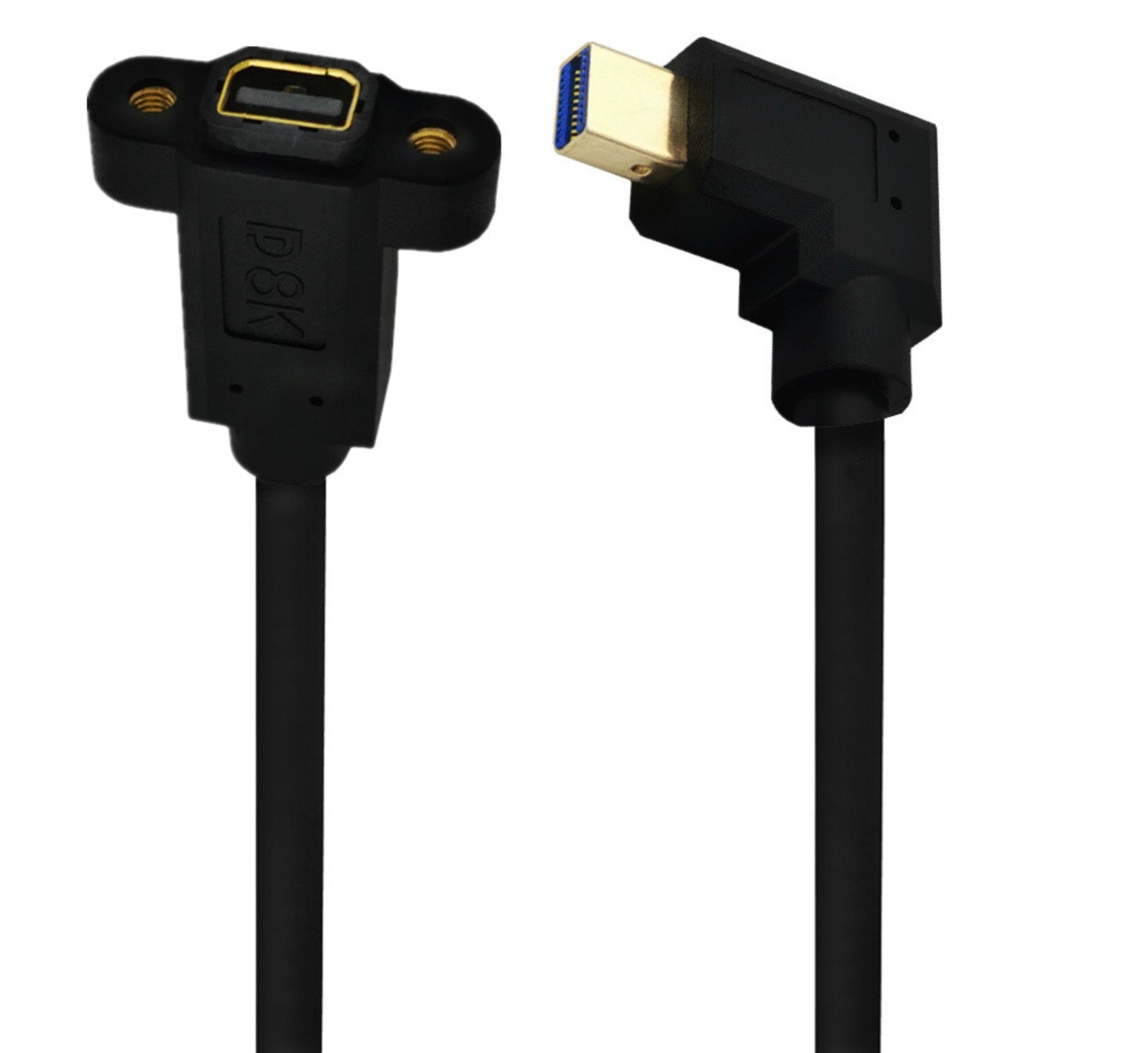 Mini DisplayPort 1.4 8K Male to Female Panel Mount Extension Cable - 0.3m