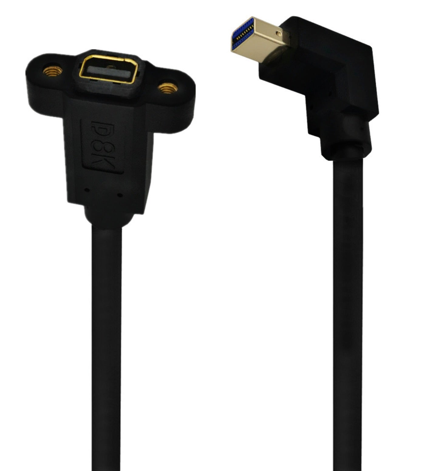 Mini DisplayPort 1.4 8K Male to Female Panel Mount Extension Cable - 0.3m