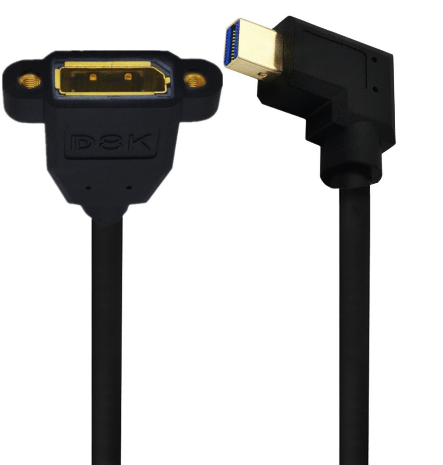 8K Mini DisplayPort 1.4 Male to DisplayPort Female Panel Mount Extension Cable