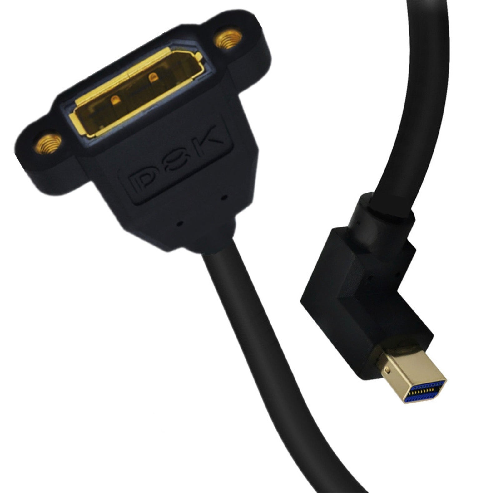 8K Mini DisplayPort 1.4 Male to DisplayPort Female Panel Mount Extension Cable