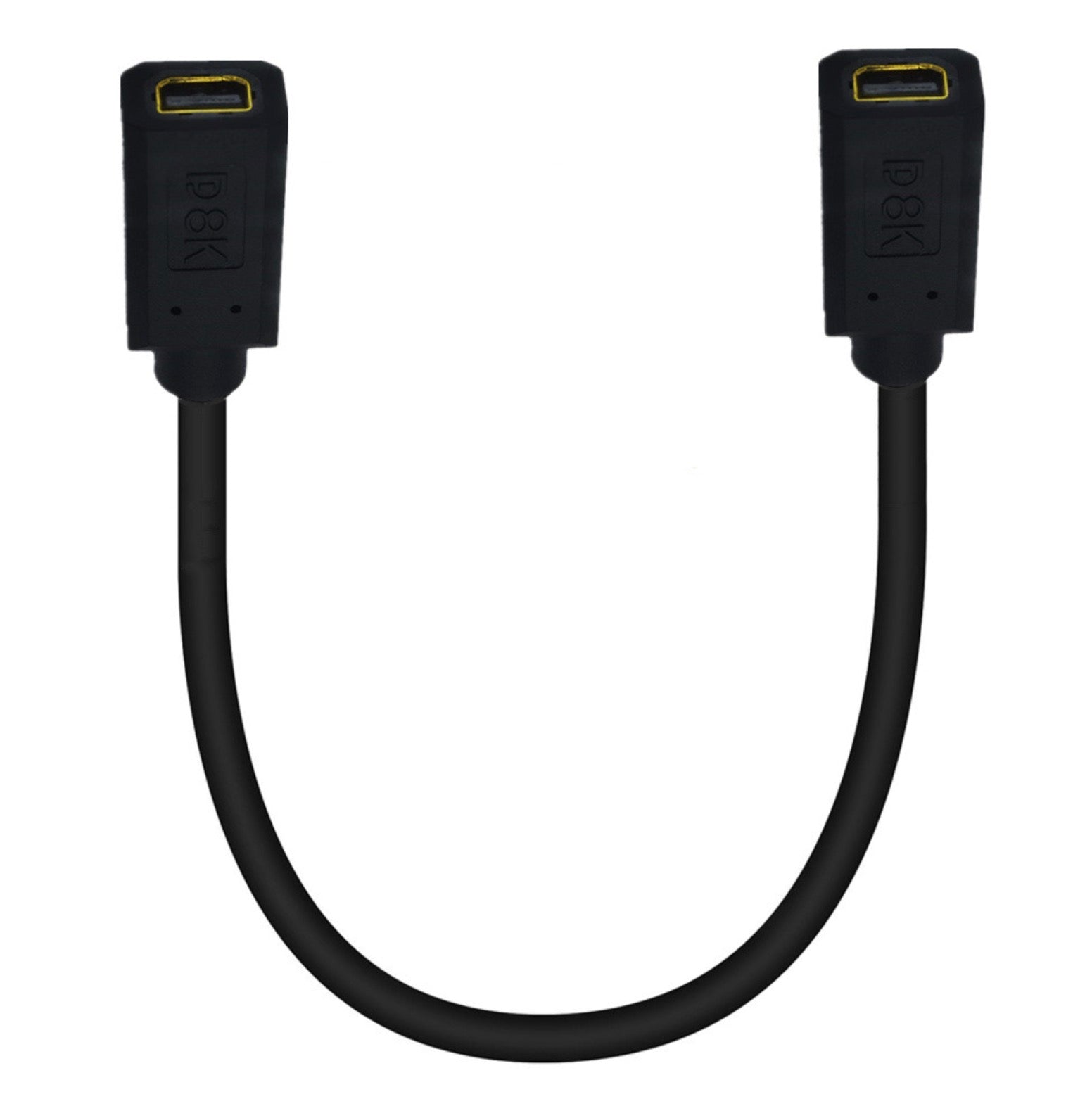 8K Mini DisplayPort 1.4 Female to Female Extension Cable 30cm