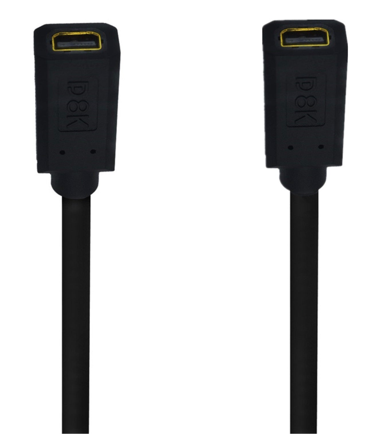 8K Mini DisplayPort 1.4 Female to Female Extension Cable 30cm