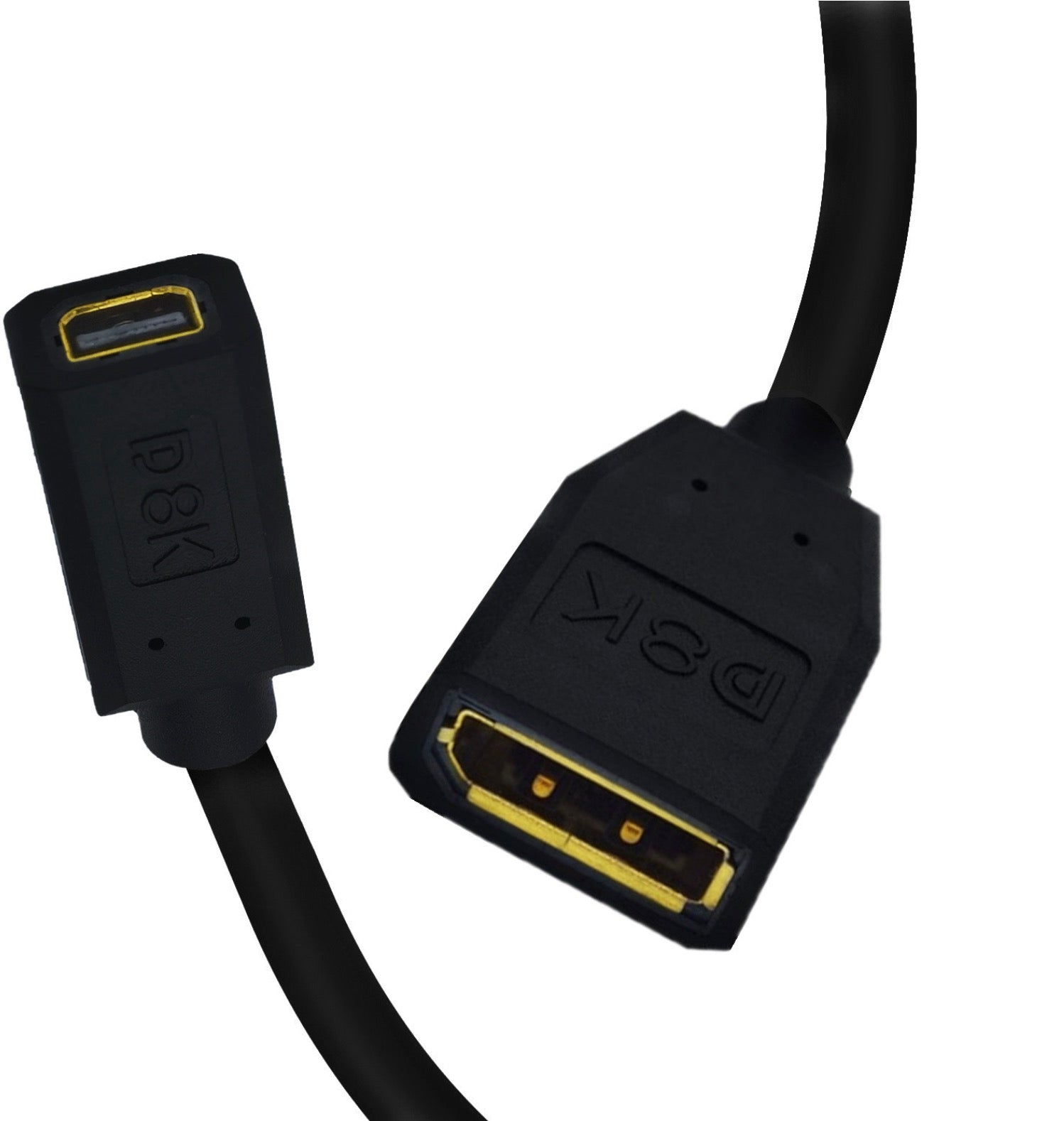 8K DisplayPort 1.4 Female to Mini DisplayPort Female Extension Cable