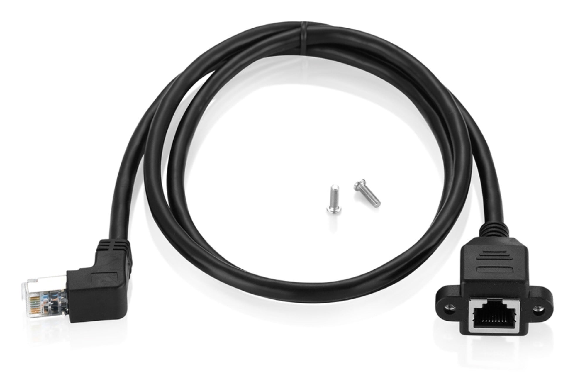 RJ45 Male to Female Ethernet Extension Cable – 1m Shielded CAT6/5e/5 Panel Mount LAN Extender