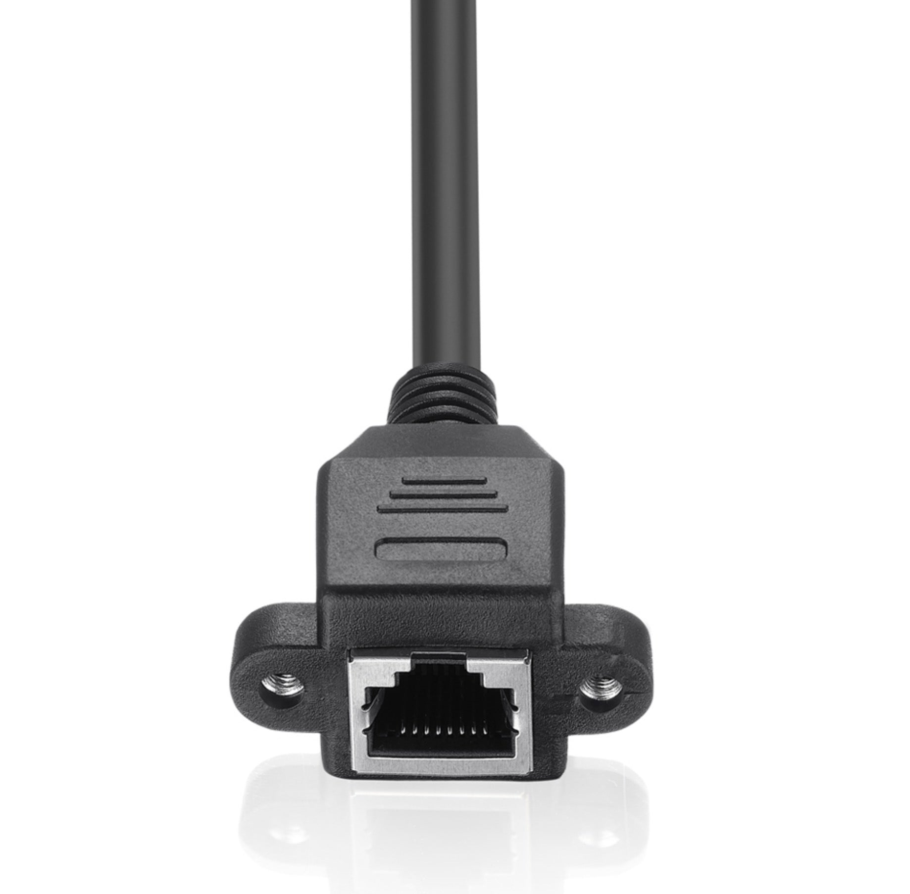 RJ45 Male to Female Ethernet Extension Cable – 1m Shielded CAT6/5e/5 Panel Mount LAN Extender