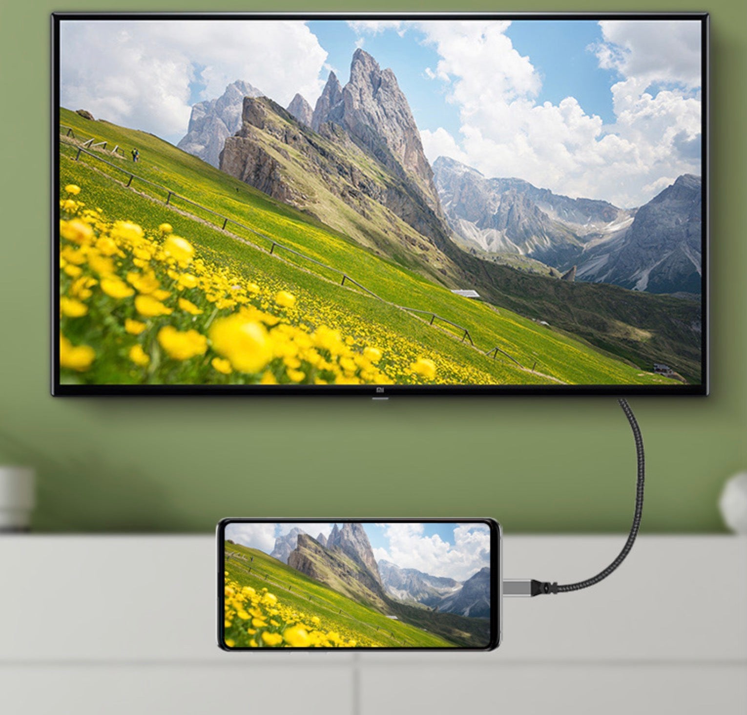 Micro HDMI to HDMI 2.0 Braided Video Monitor Cable 4K 60Hz