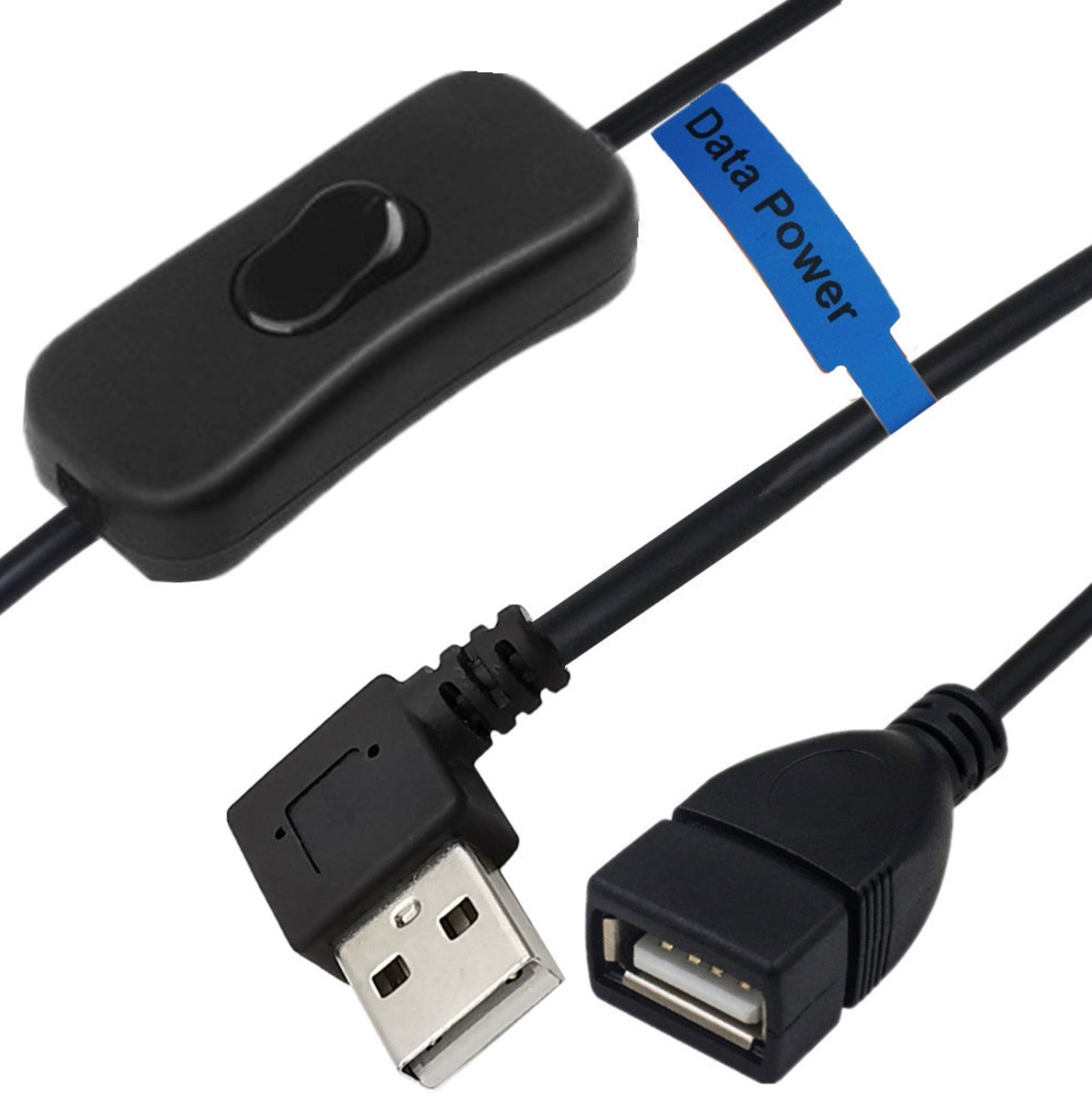 USB 2.0 A Male to Female Data Charging Extension Cable with On/Off Switch