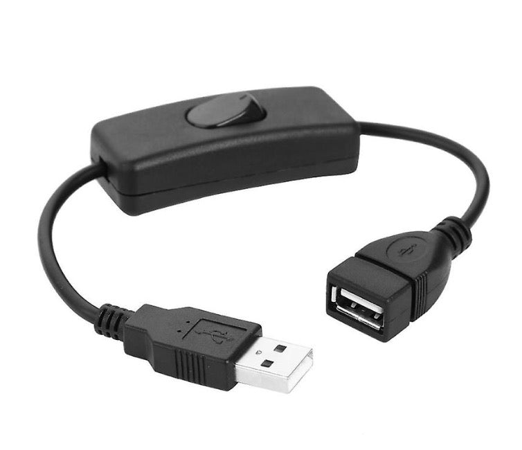 USB 2.0 A Male to Female Data Charging Extension Cable with On/Off Switch