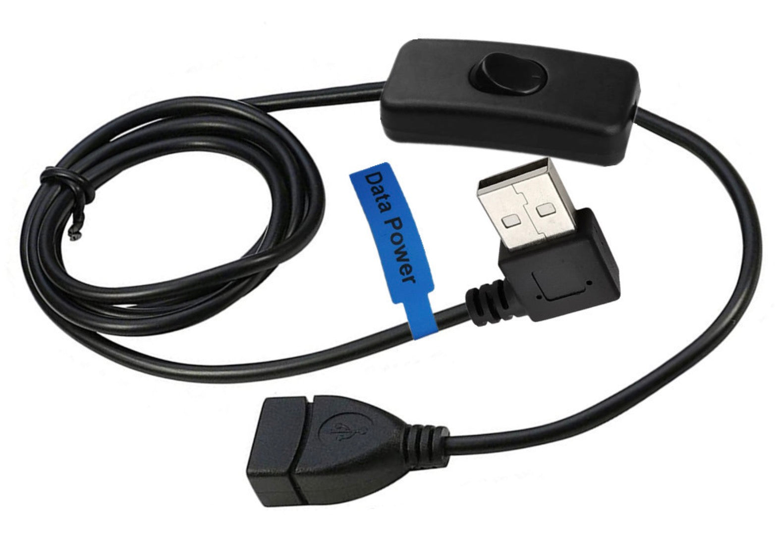 Long USB extension cable with on off control