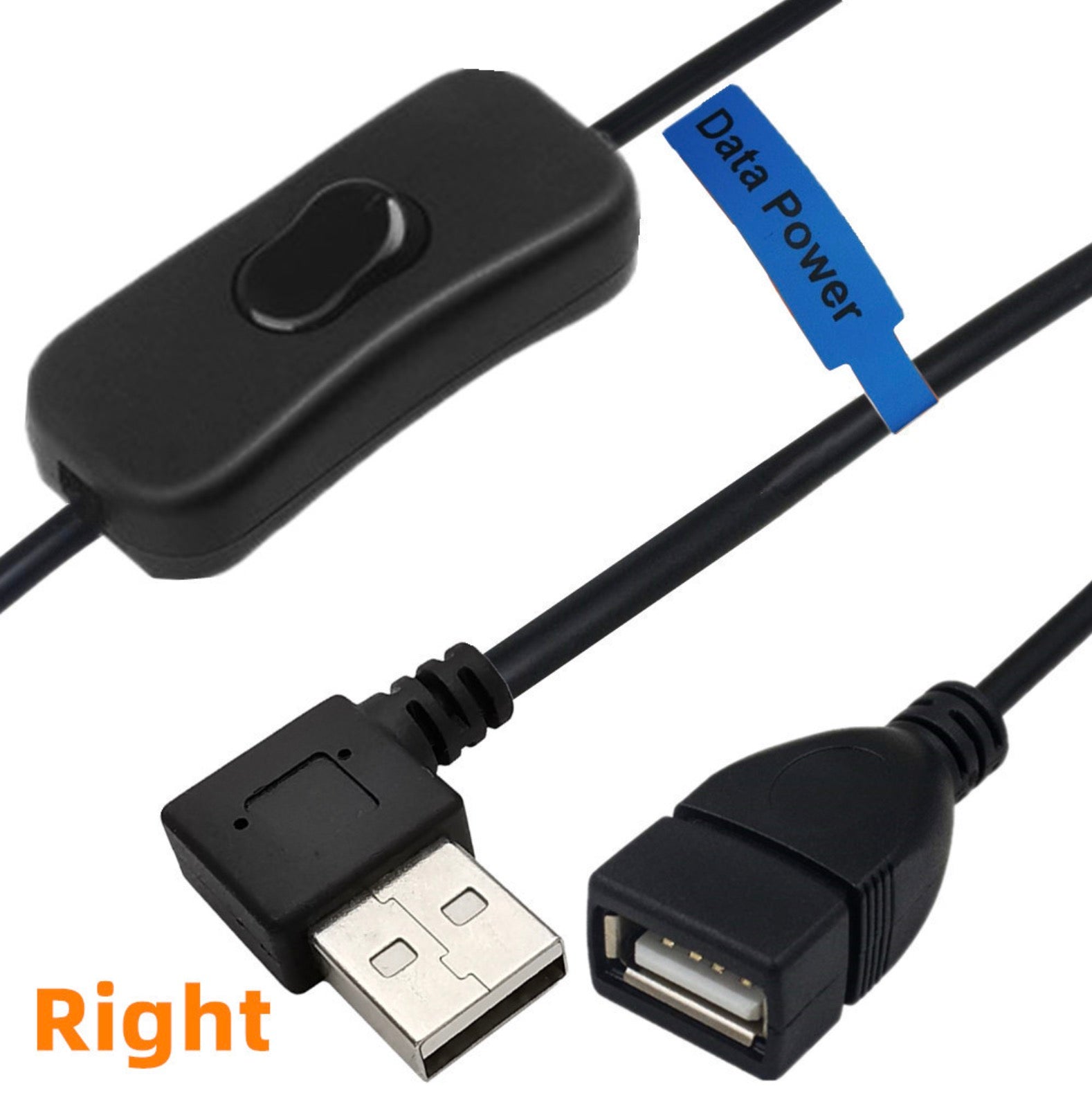 USB extension cable with inline rocker switch 1m