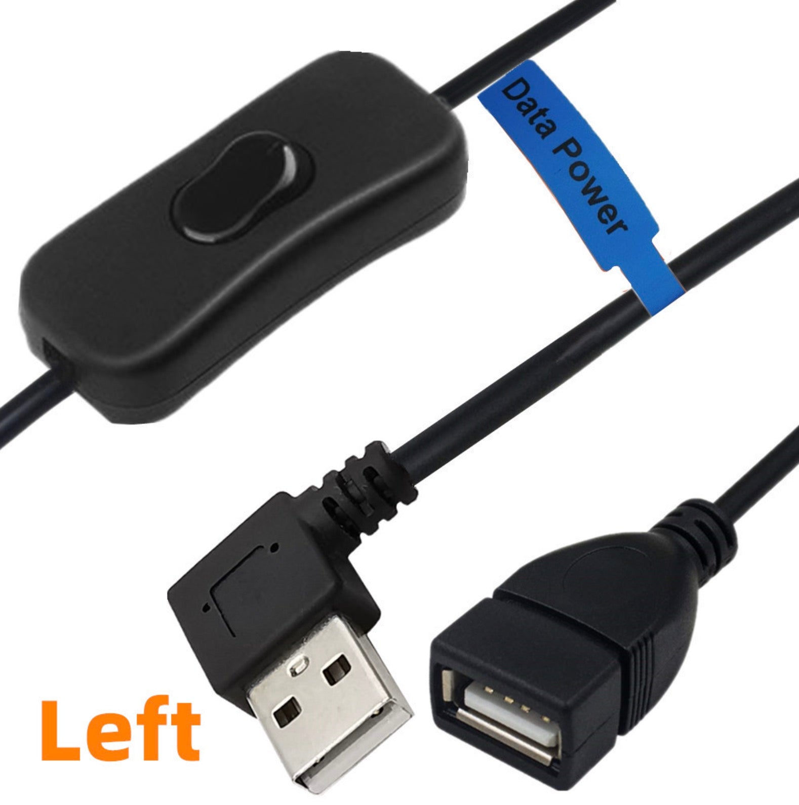 USB extension cable with inline rocker switch 1m
