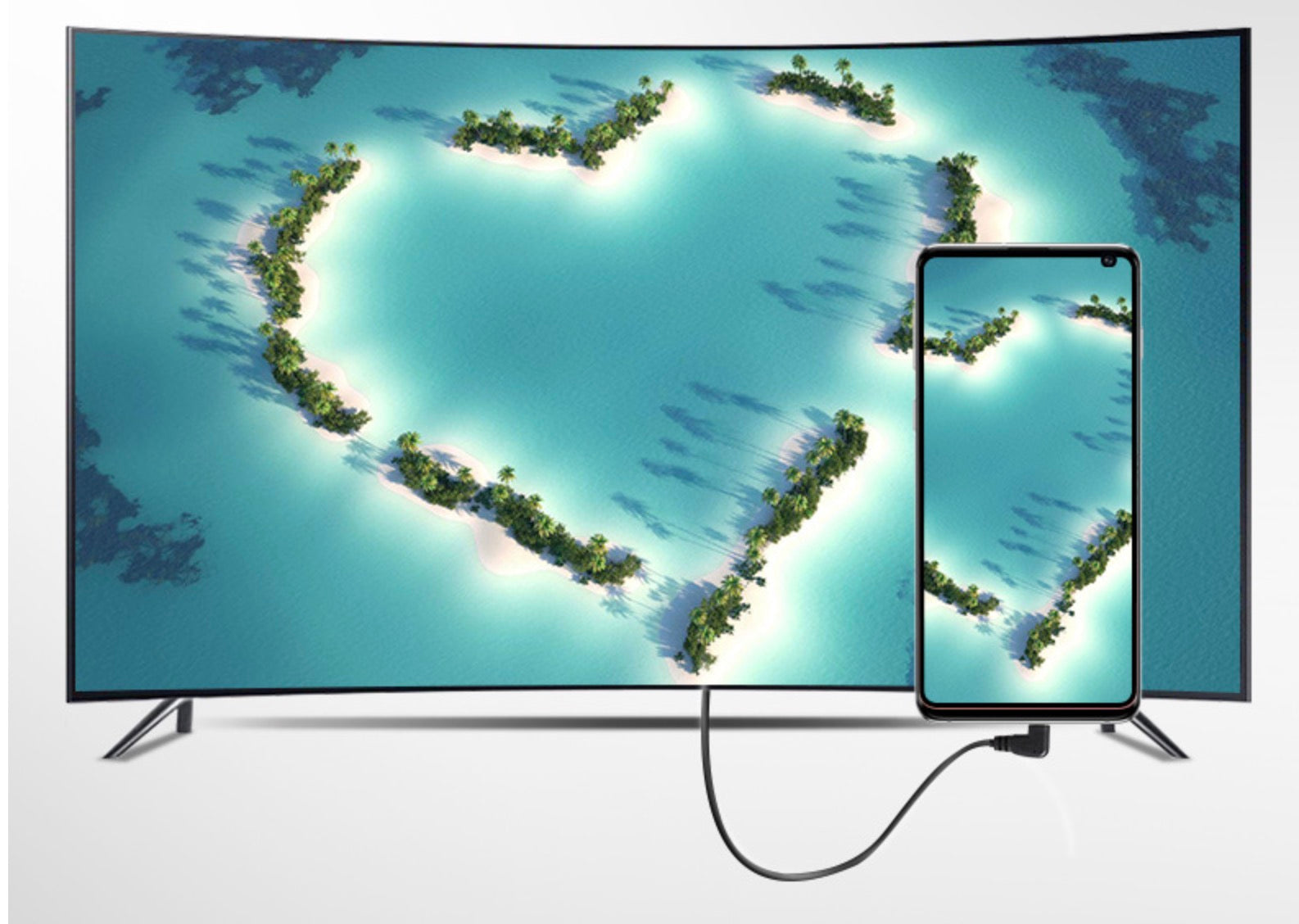 Micro HDMI to HDMI 2.0 Coiled Video Cable 4K 60Hz (Extends to 2.4m)