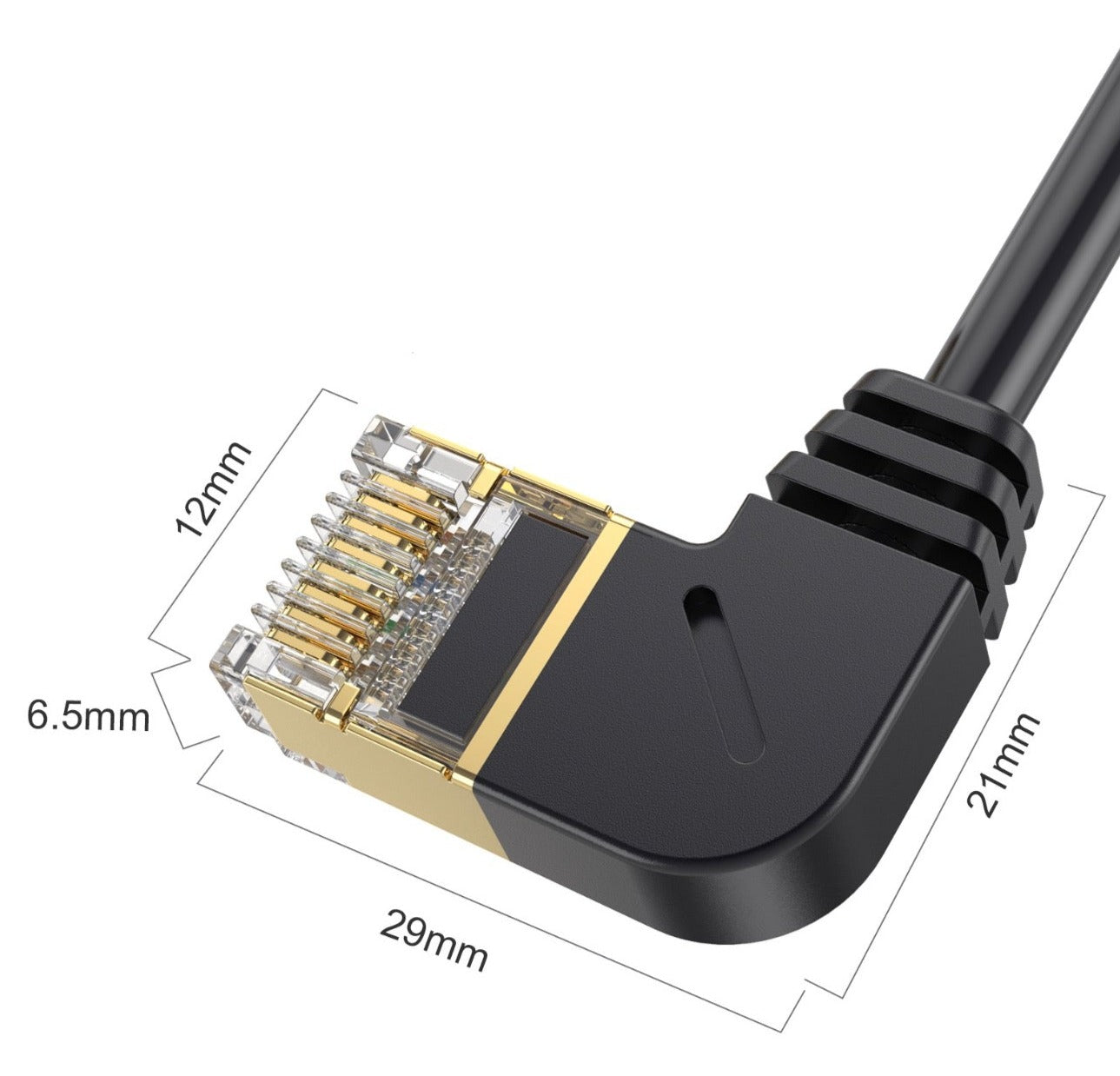 CAT8 RJ45 Ethernet Cable 40Gbps 2000Mhz High Speed Gigabit SFTP LAN Network (Right to Right) 0.5m