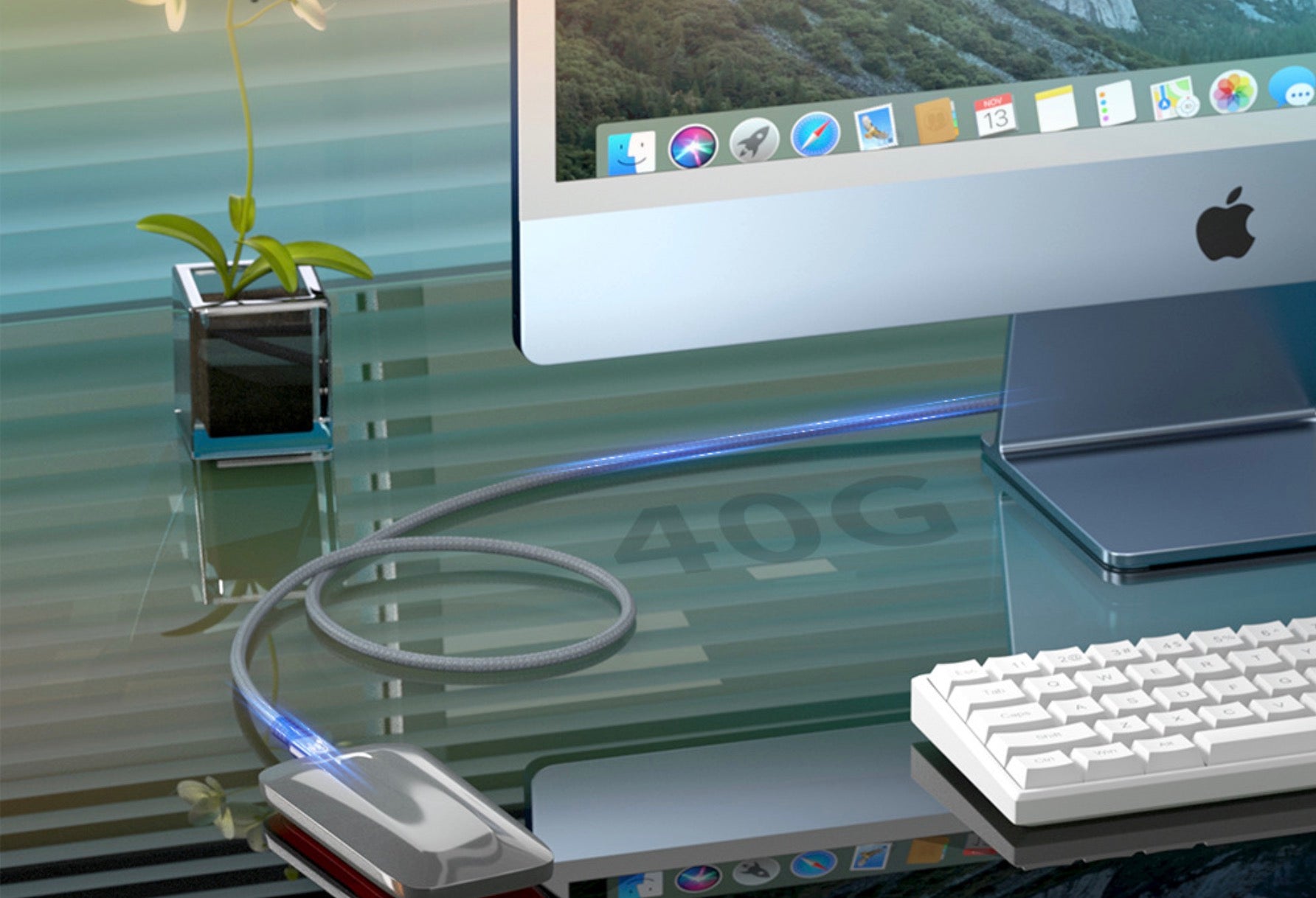 USB-C Gen 3 240W(48V/5A) PD Charging Data Cable Data 40Gbps 8K 1m