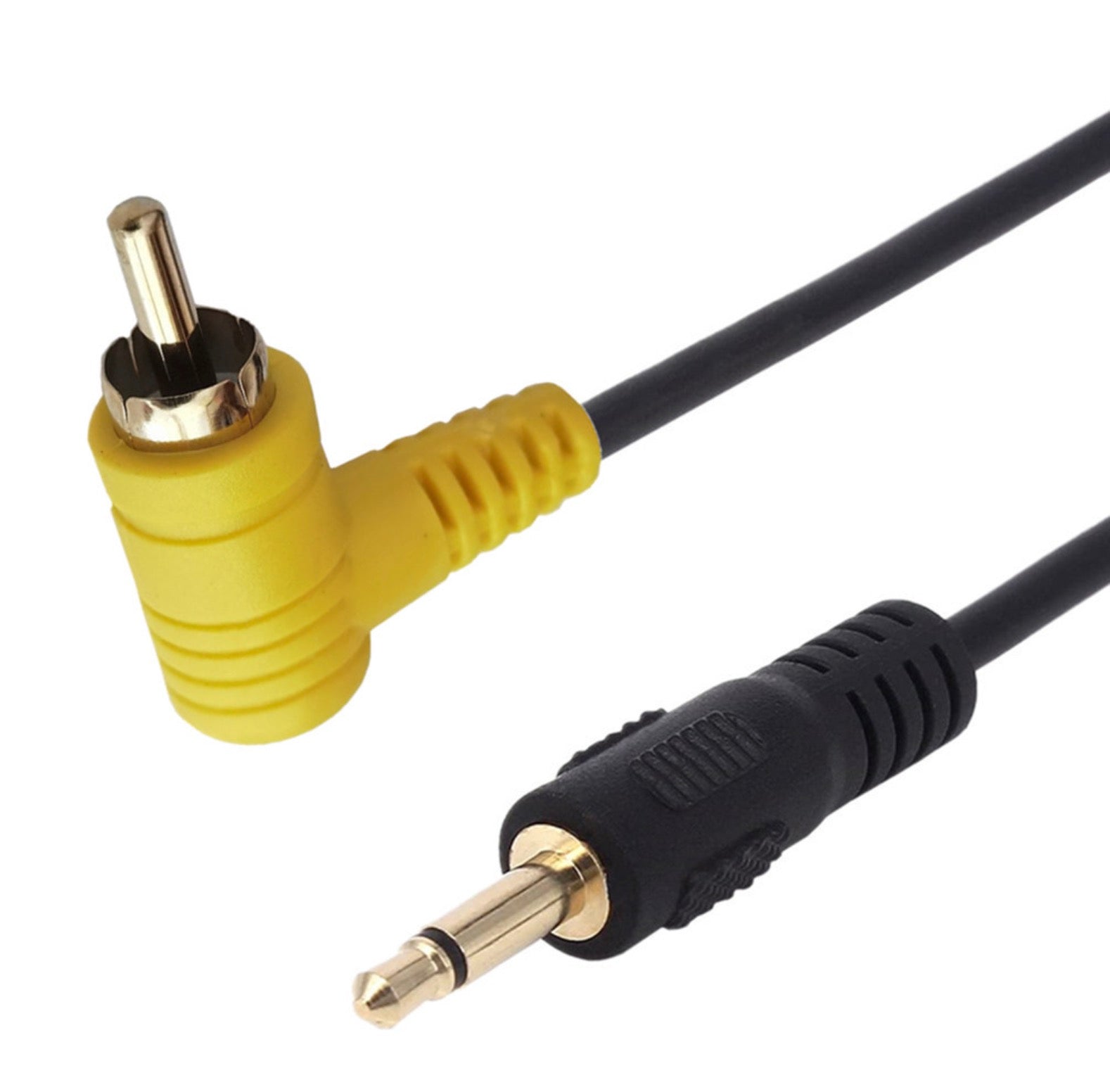 3.5mm 1/8 inch Mono Male Plug to 90 Degree Angled RCA Male Jack Audio Cable 1.8m