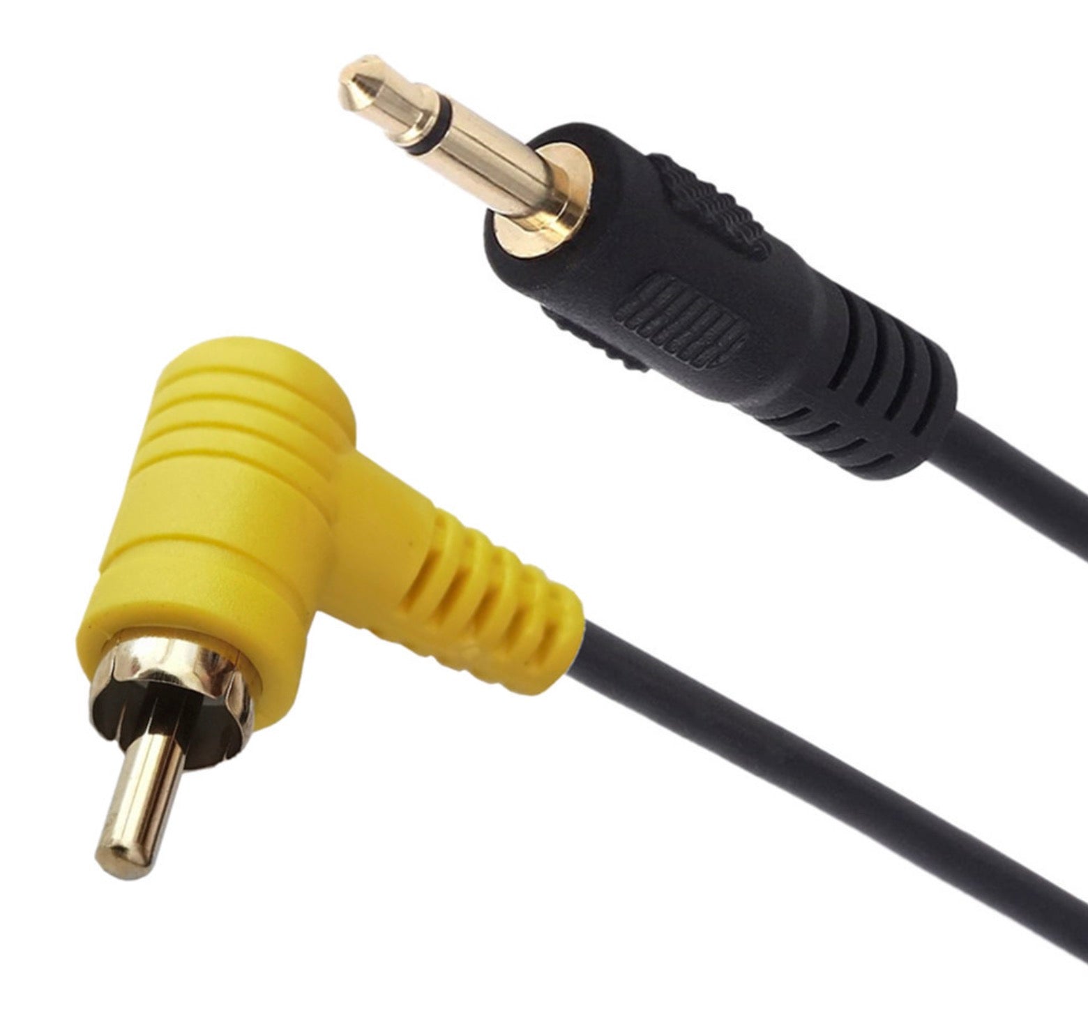 3.5mm 1/8 inch Mono Male Plug to 90 Degree Angled RCA Male Jack Audio Cable 1.8m