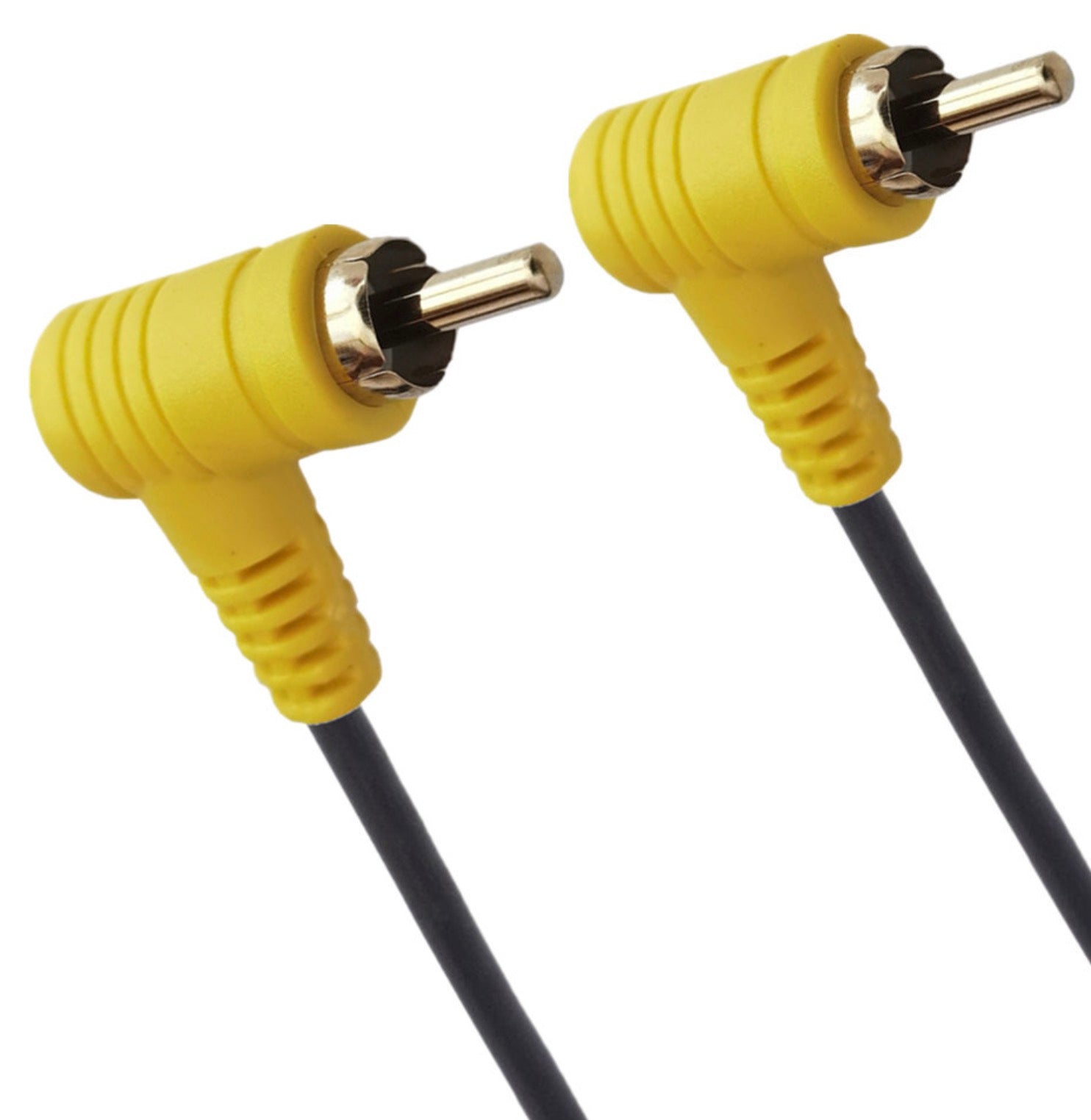 RCA Phono Angled Male to Angled Male Composite Audio Video Cable