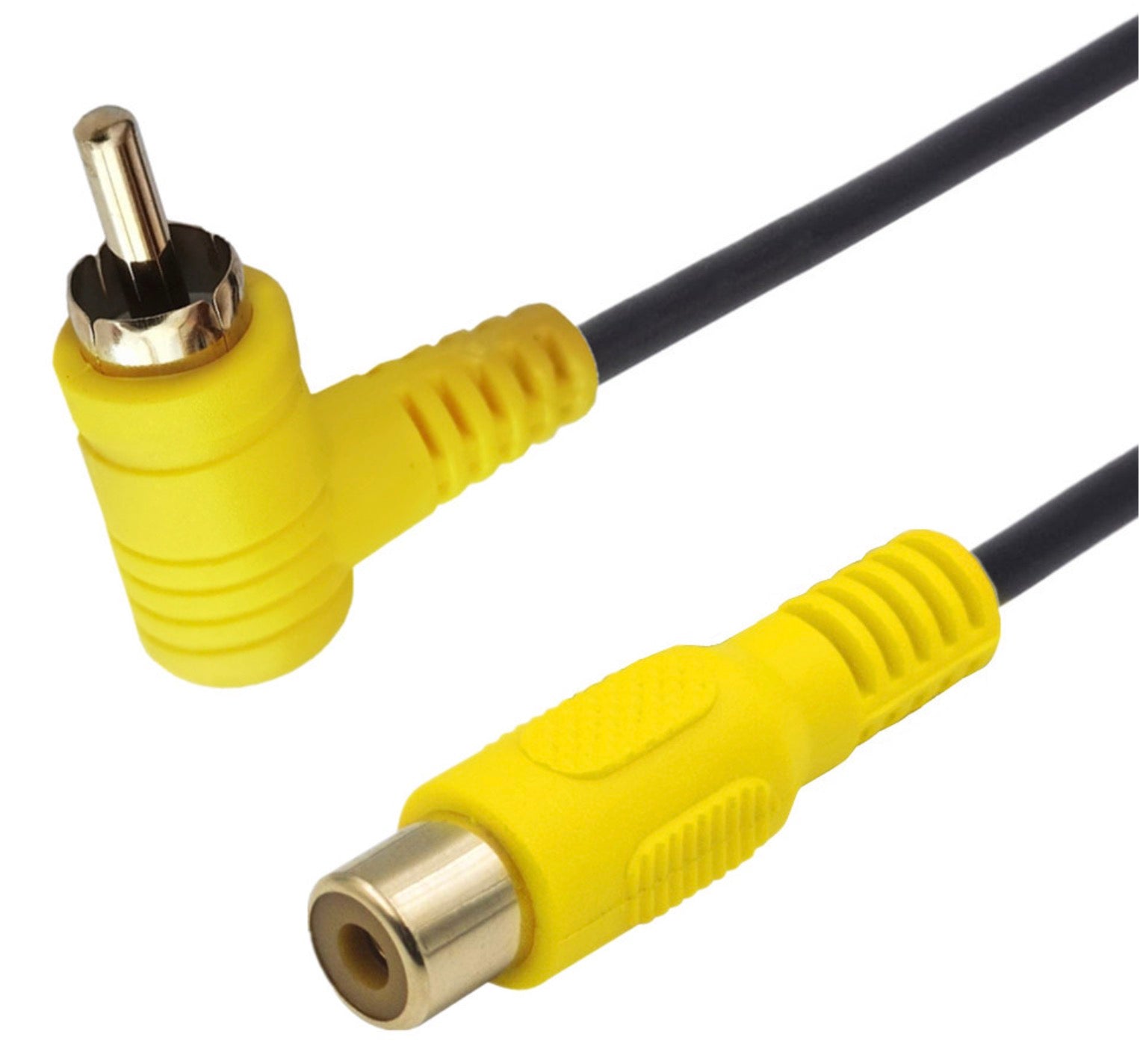 RCA Male to Female Composite Video Extension Cable – Angled Phono Lead