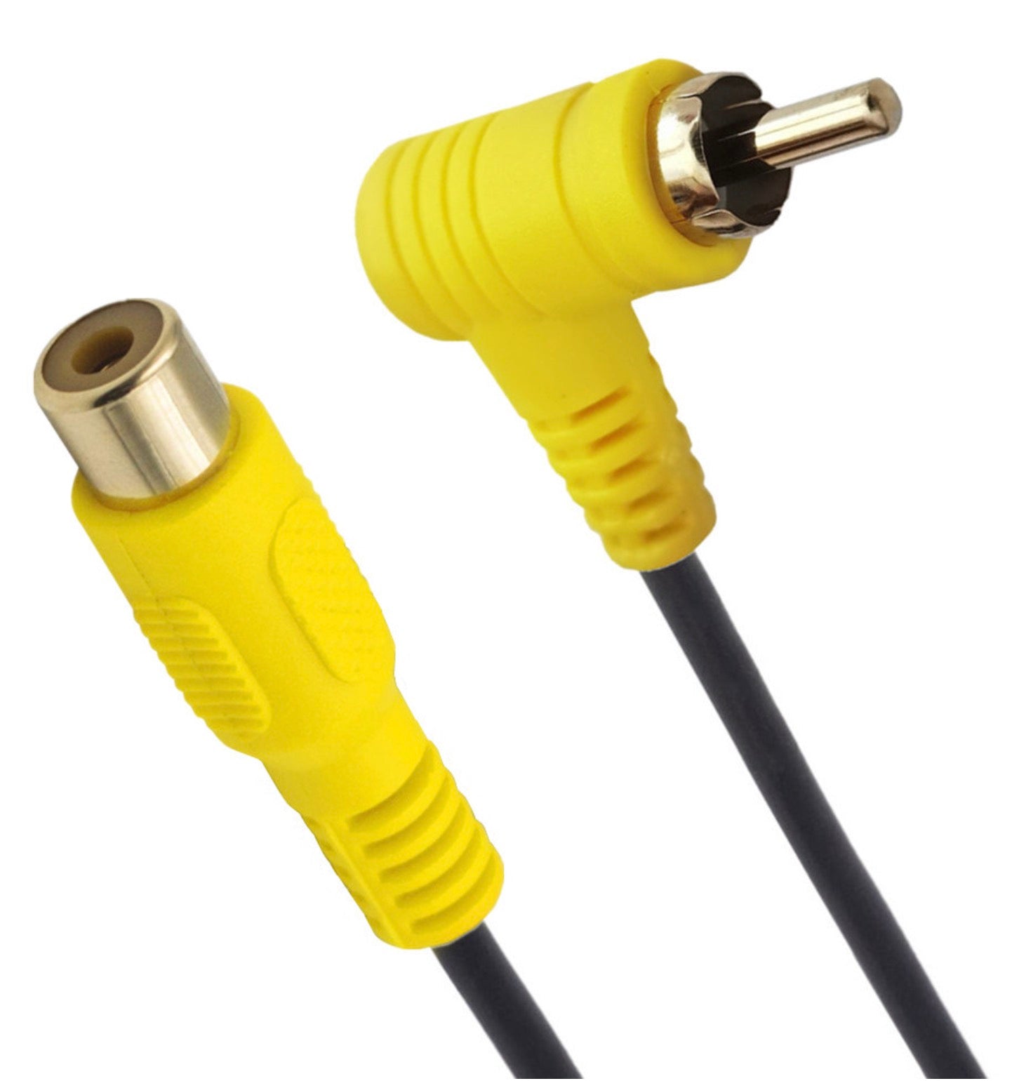 RCA Phono Angled Male to Straight female Composite Audio Video Cable