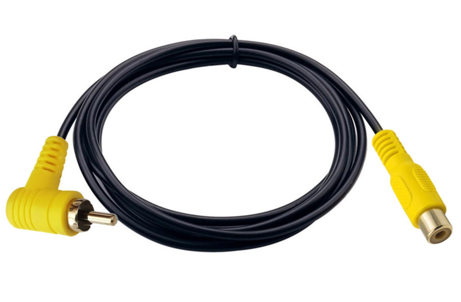 RCA Phono Angled Male to Straight female Composite Audio Video Cable