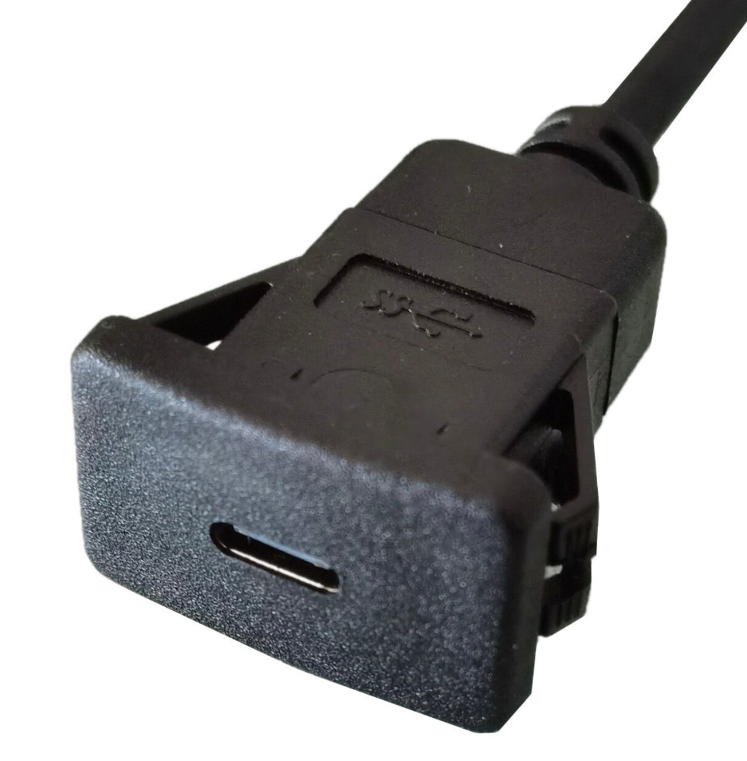 USB 2.0 Type C Male to Female Flush Panel Mount Extension Cable 480Mbps 1m