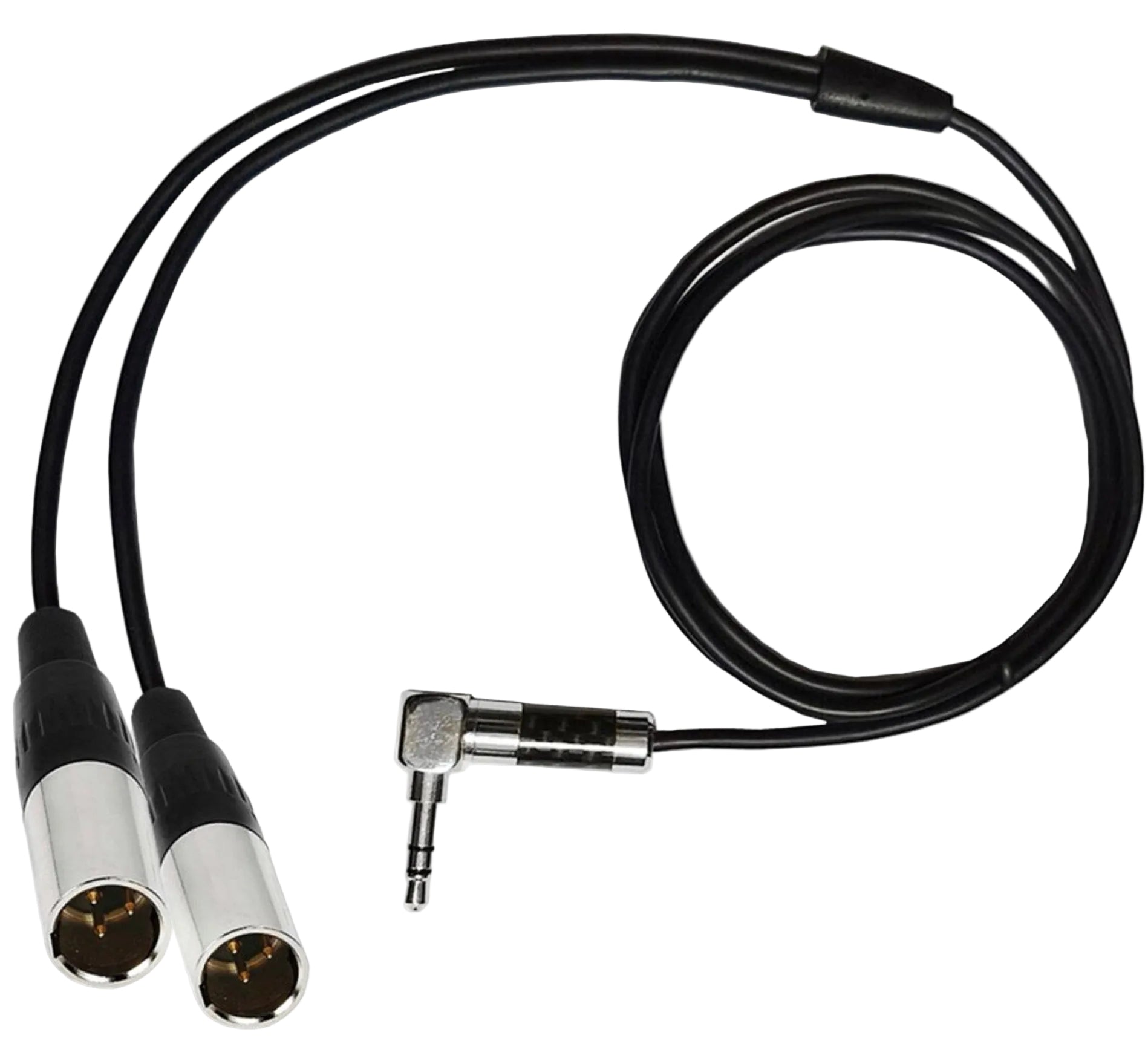 Dual Mini 3-pin XLR Male to 3.5mm 1/8" TRS Male Audio Cable