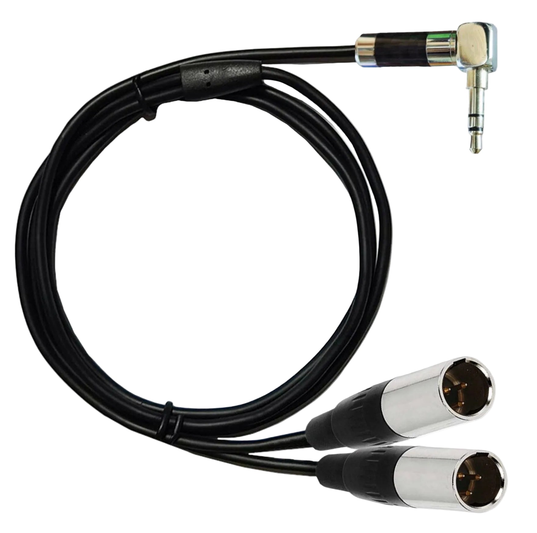Dual Mini 3-pin XLR Male to 3.5mm 1/8" TRS Male Audio Cable