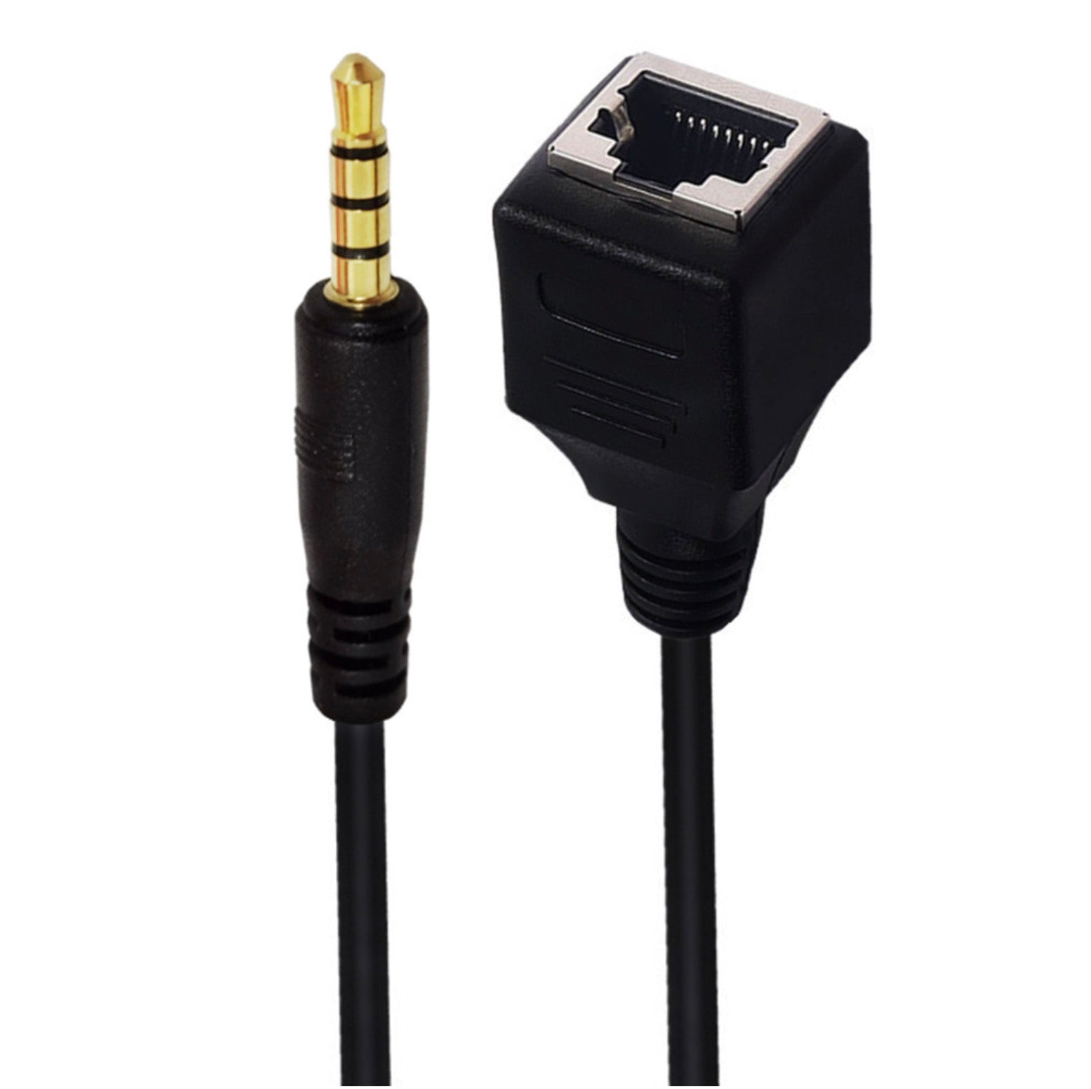 3.5mm 4 Pole TRRS Male to RJ45 Socket Audio Cable 0.2m