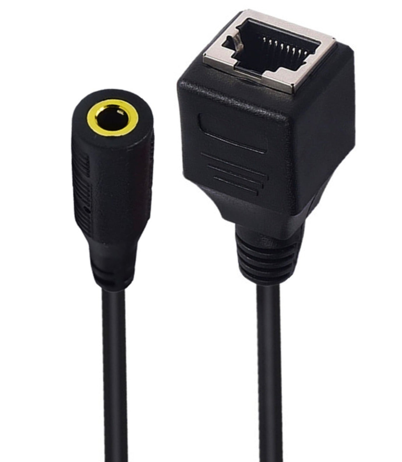 3.5mm 4 Pole TRRS Female to RJ45 Socket Ethernet Audio Cable 0.2m