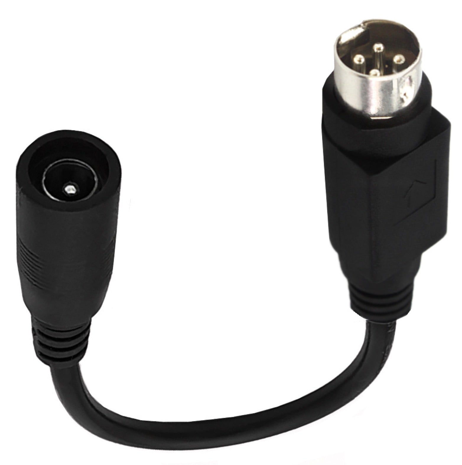 Mini Din 4 Pin Male to 5.5 x 2.1mm Female DC Power Cable 0.15m