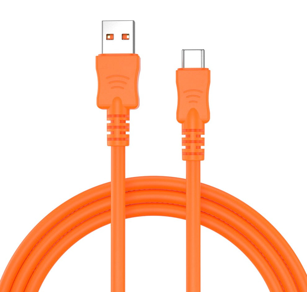 USB C to USB A 2.0 Male Flexible PD Charging Cable 66W 5.5A