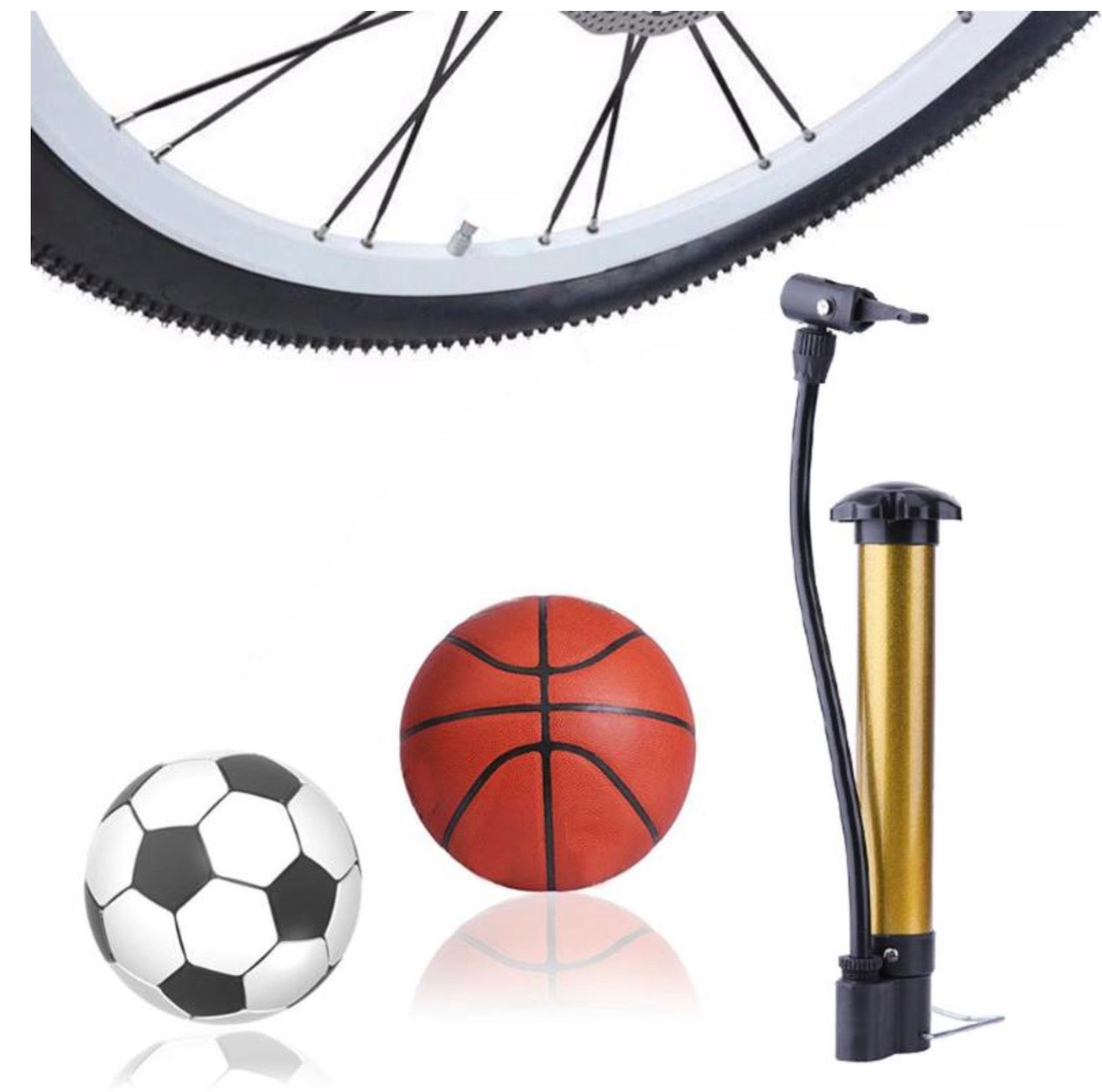 Portable Mini Bicycle Pump High Pressure Cycling Hand Air Pump Ball Tire Inflator MTB Mountain Bike Pump