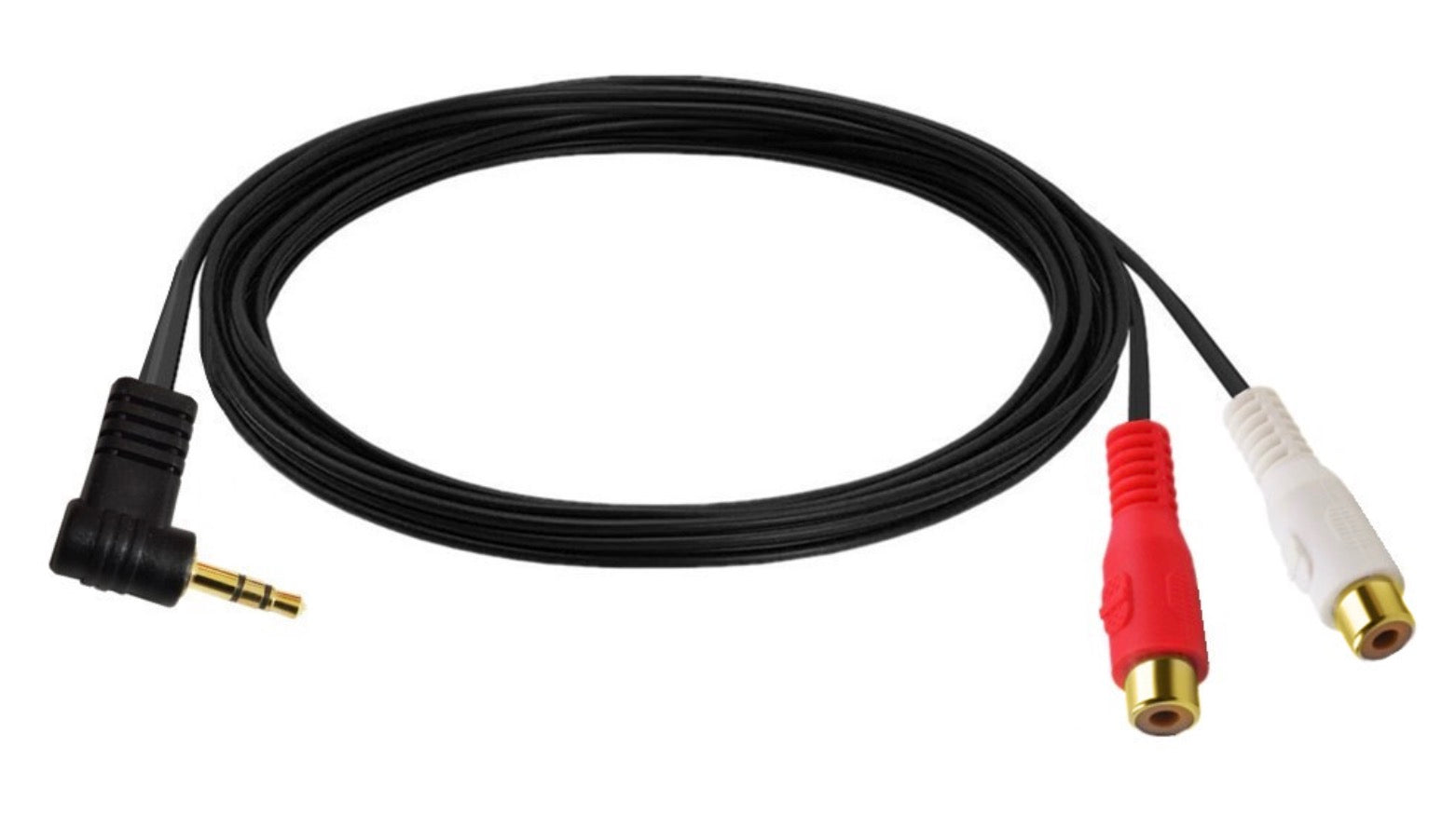 3.5mm TRS (1/8 in) Jack Male to 2 x RCA Female Audio Cable 0.25m / 1.5m