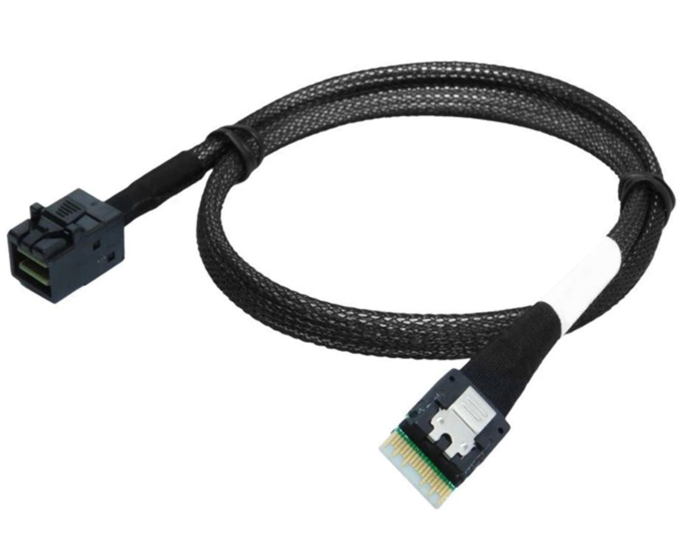 Slimline SAS 4.0 SFF-8654 4i 38 Pin Host to HD Mini SAS 4i SFF-8643 36 Pin Target Cable 0.5m