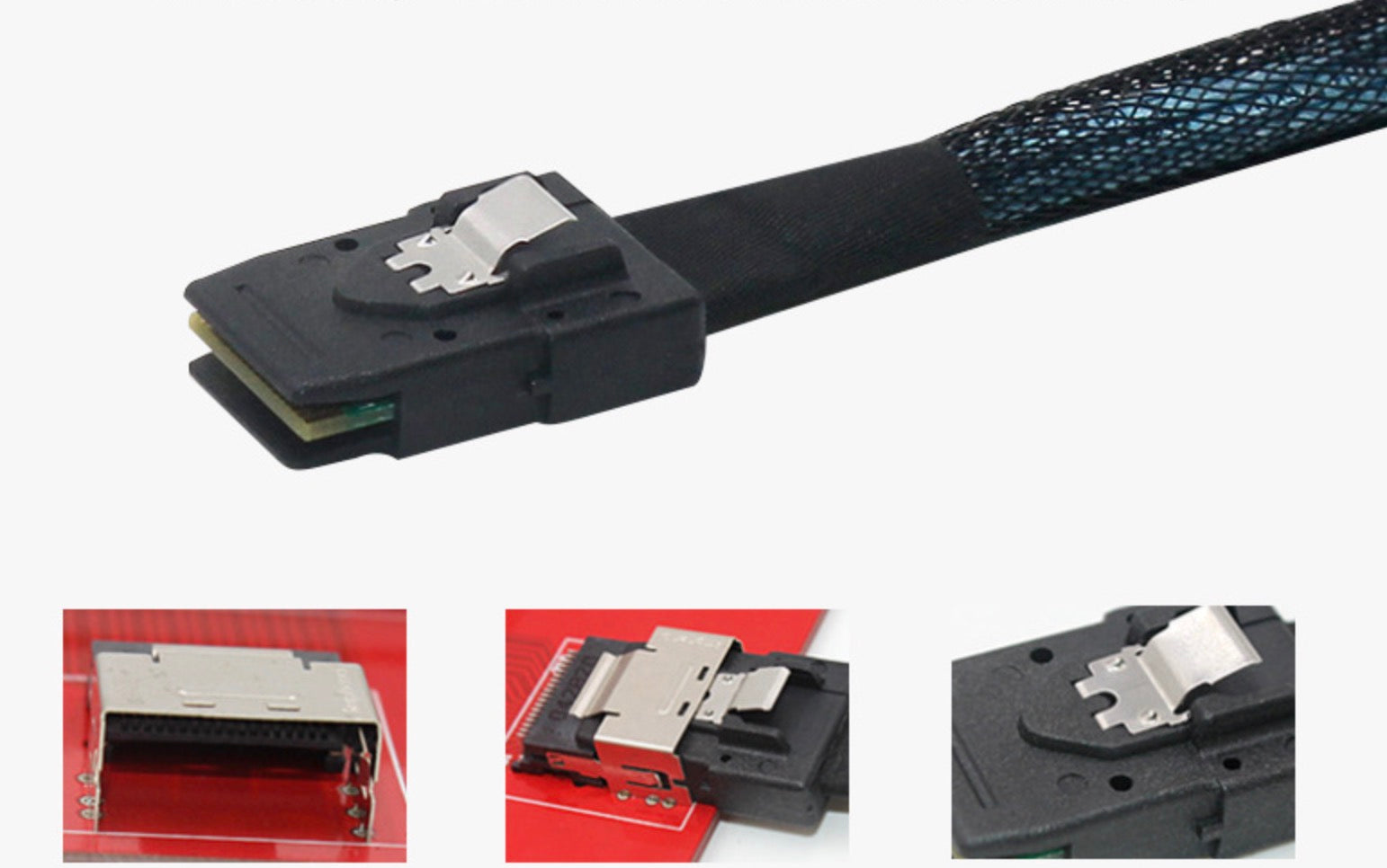 Slim SAS 4.0 SFF-8654 4i 38 Pin Host to Mini SAS 4i SFF-8087 36 Pin Cable 0.5m