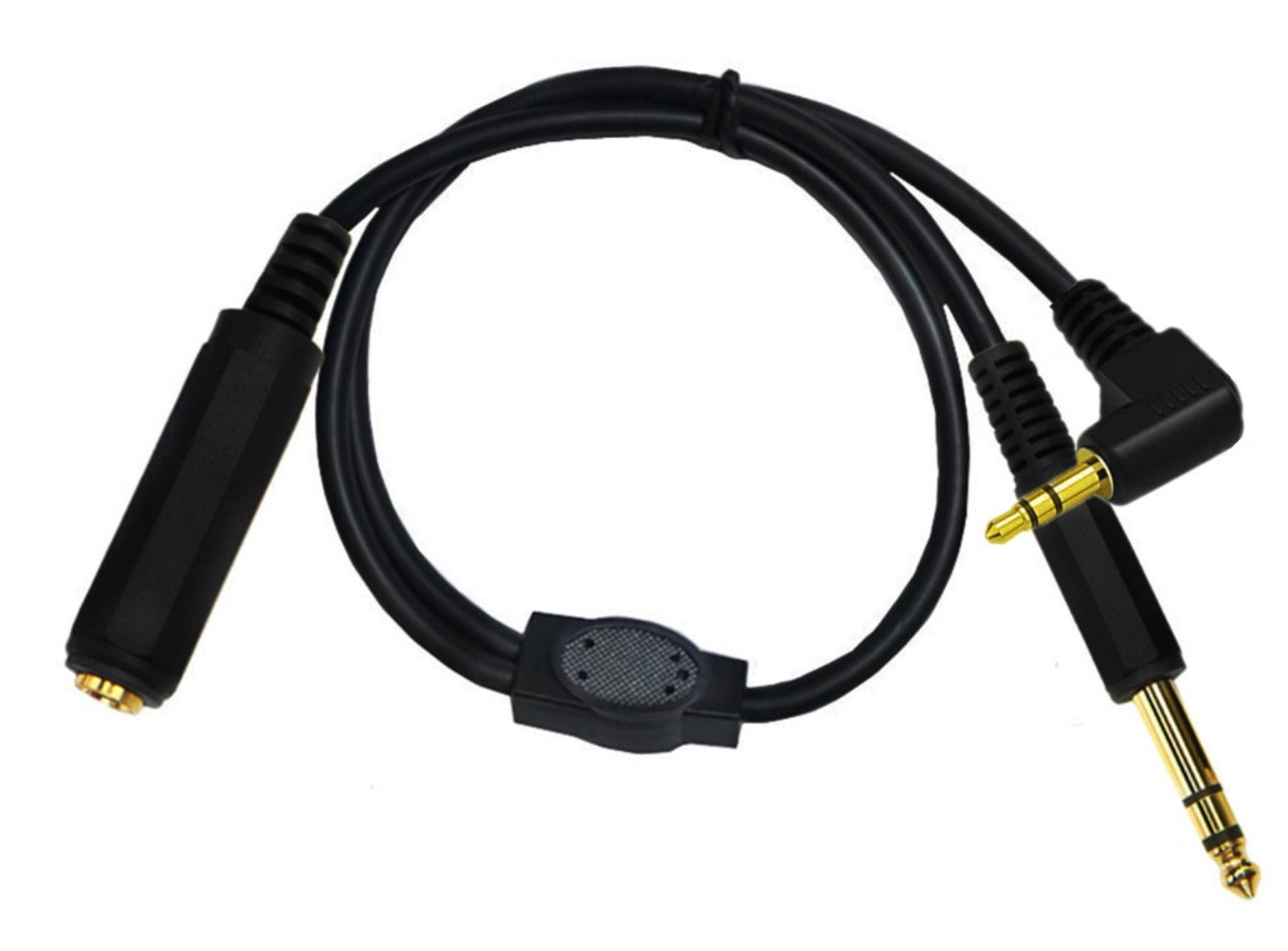 6.35mm 1/4" inch Male to Female + 3.5mm Male Stereo Headphone Guitar Extension Cable