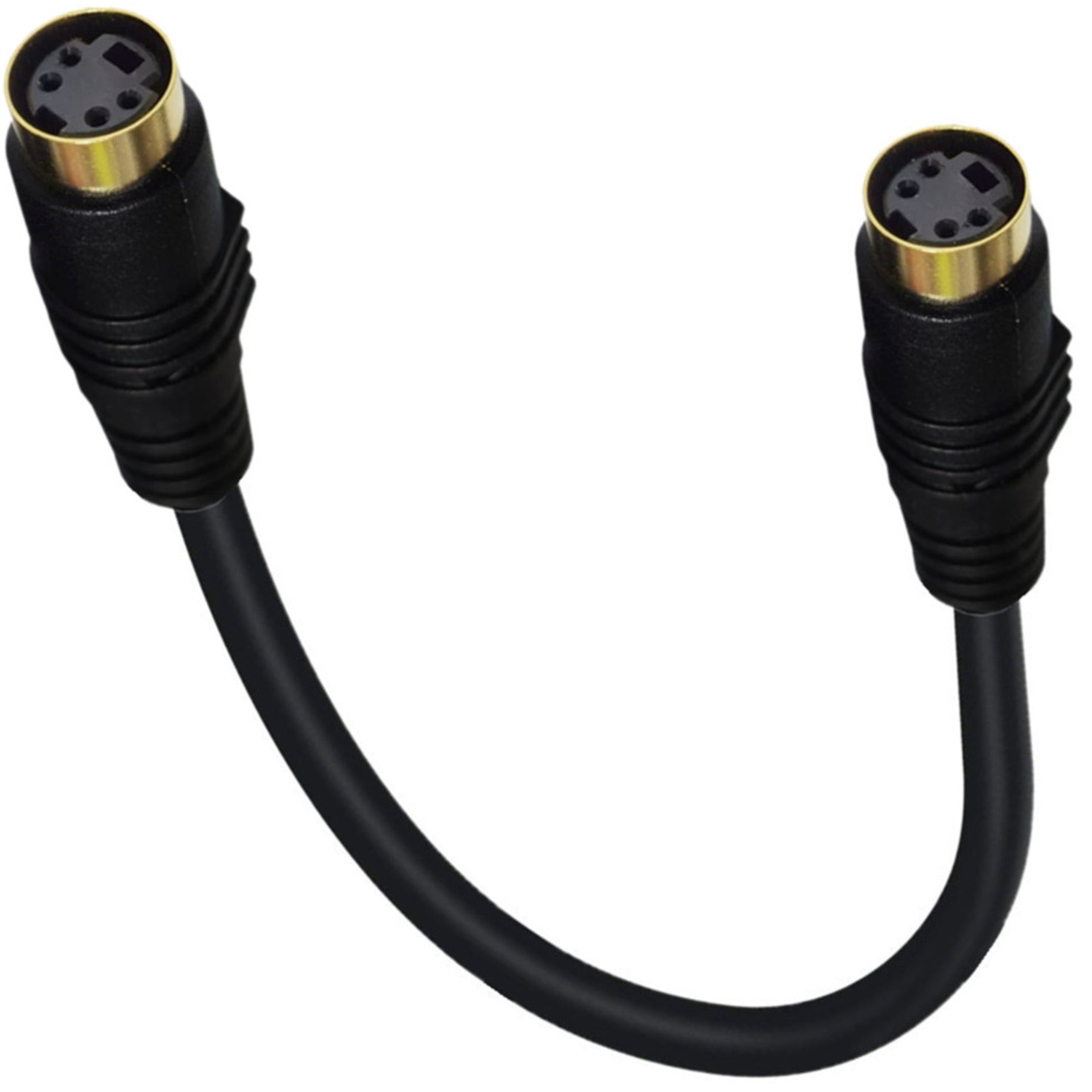 S-Video 4 Terminal Female to Female Connector Stereo Audio Video Cable 0.15m