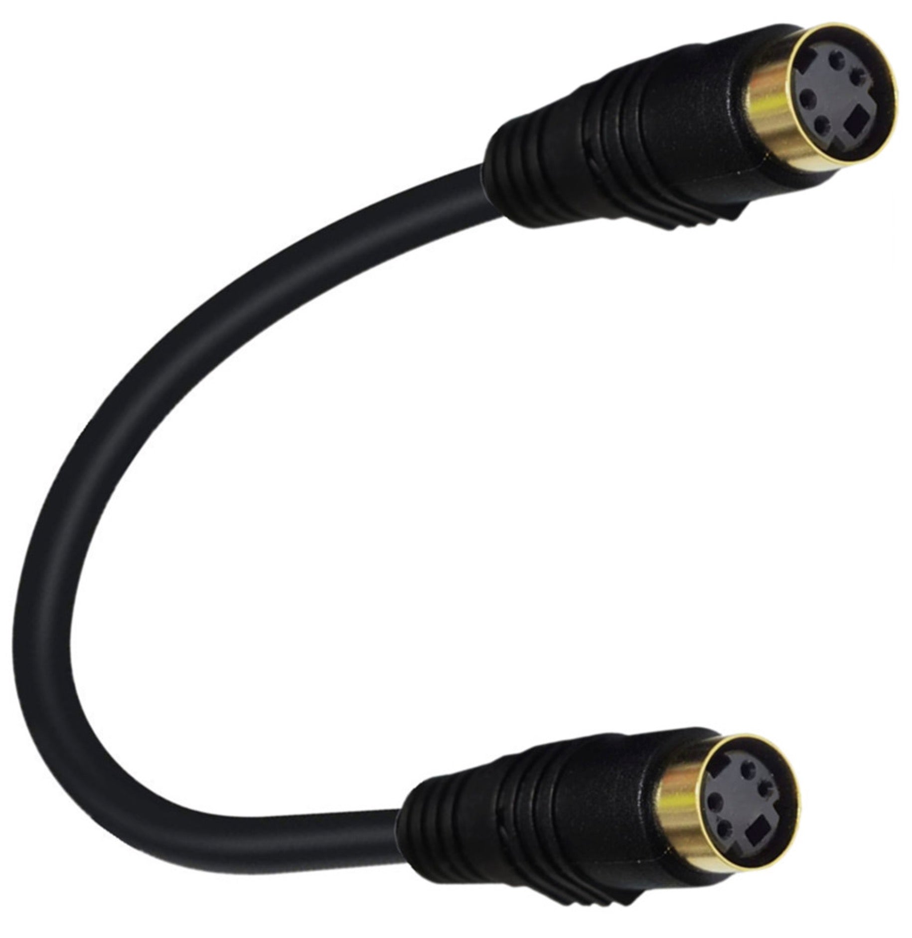 S-Video 4 Terminal Female to Female Connector Stereo Audio Video Cable 0.15m