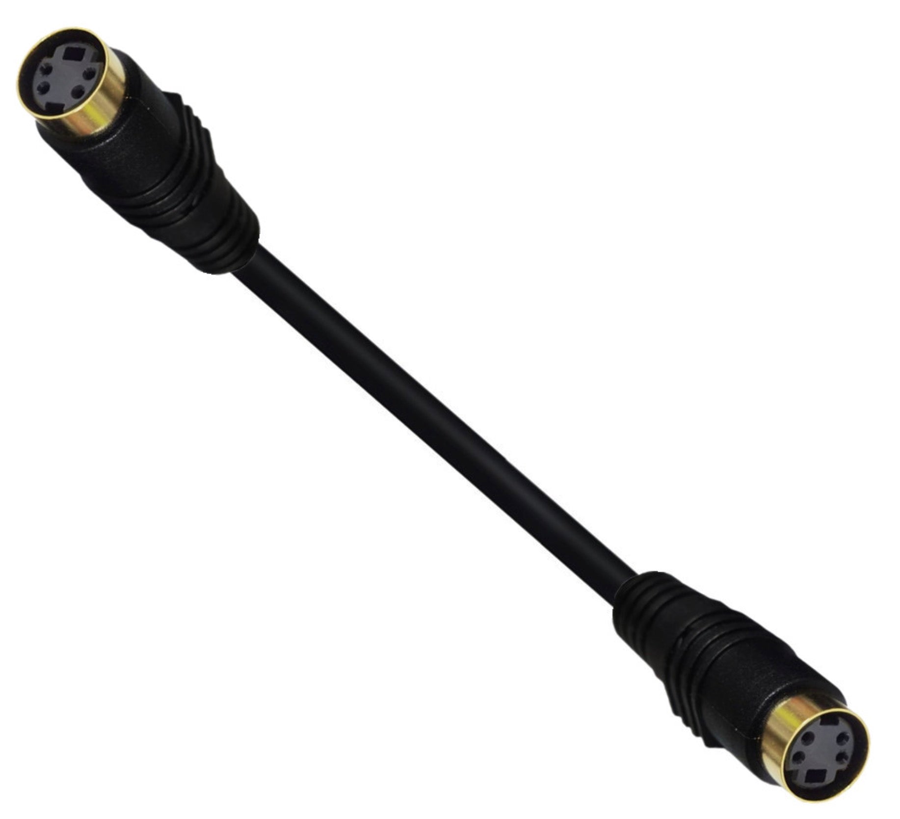 S-Video 4 Terminal Female to Female Connector Stereo Audio Video Cable 0.15m