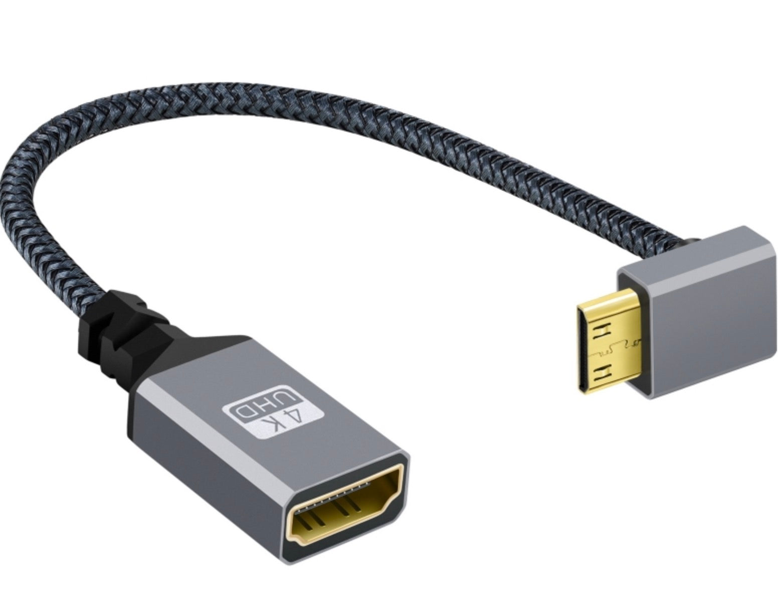 Mini HDMI Male to Standard HDMI 1.4 Female Cable 4K@60Hz 0.2m