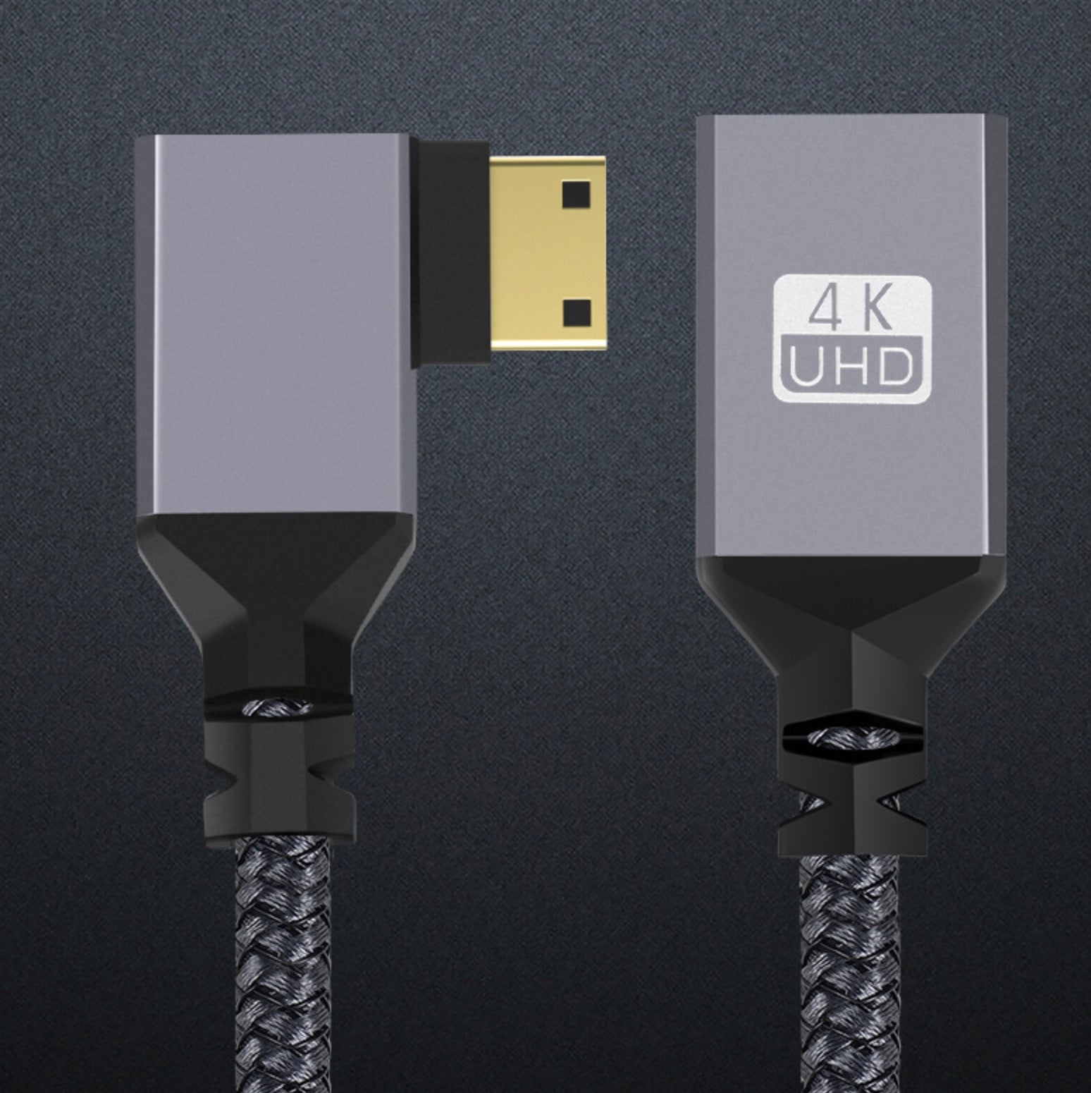angled mini hdmi male to hdmi female extension adapter cable