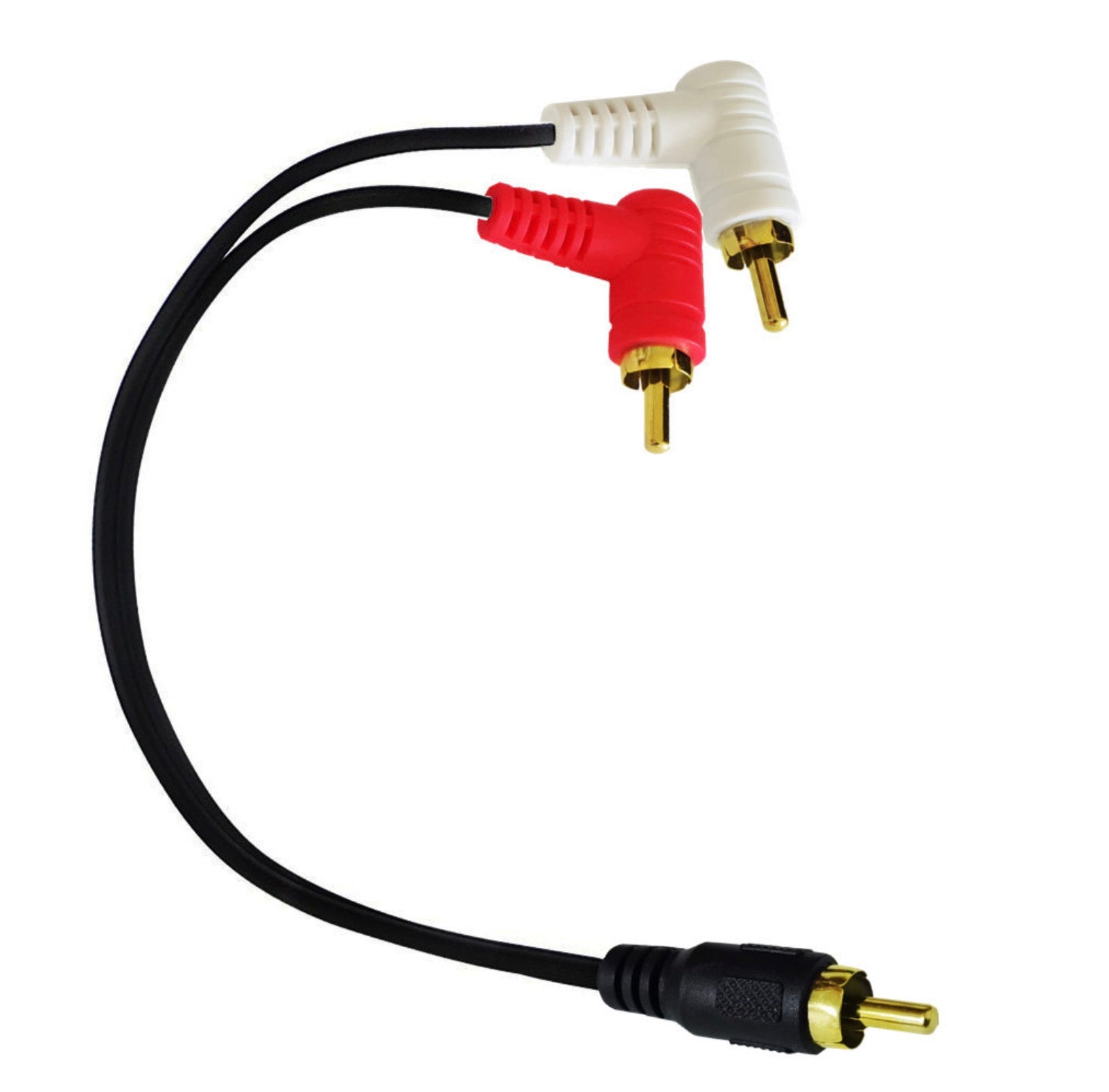 1 to 2 RCA audio splitter lead red white connectors